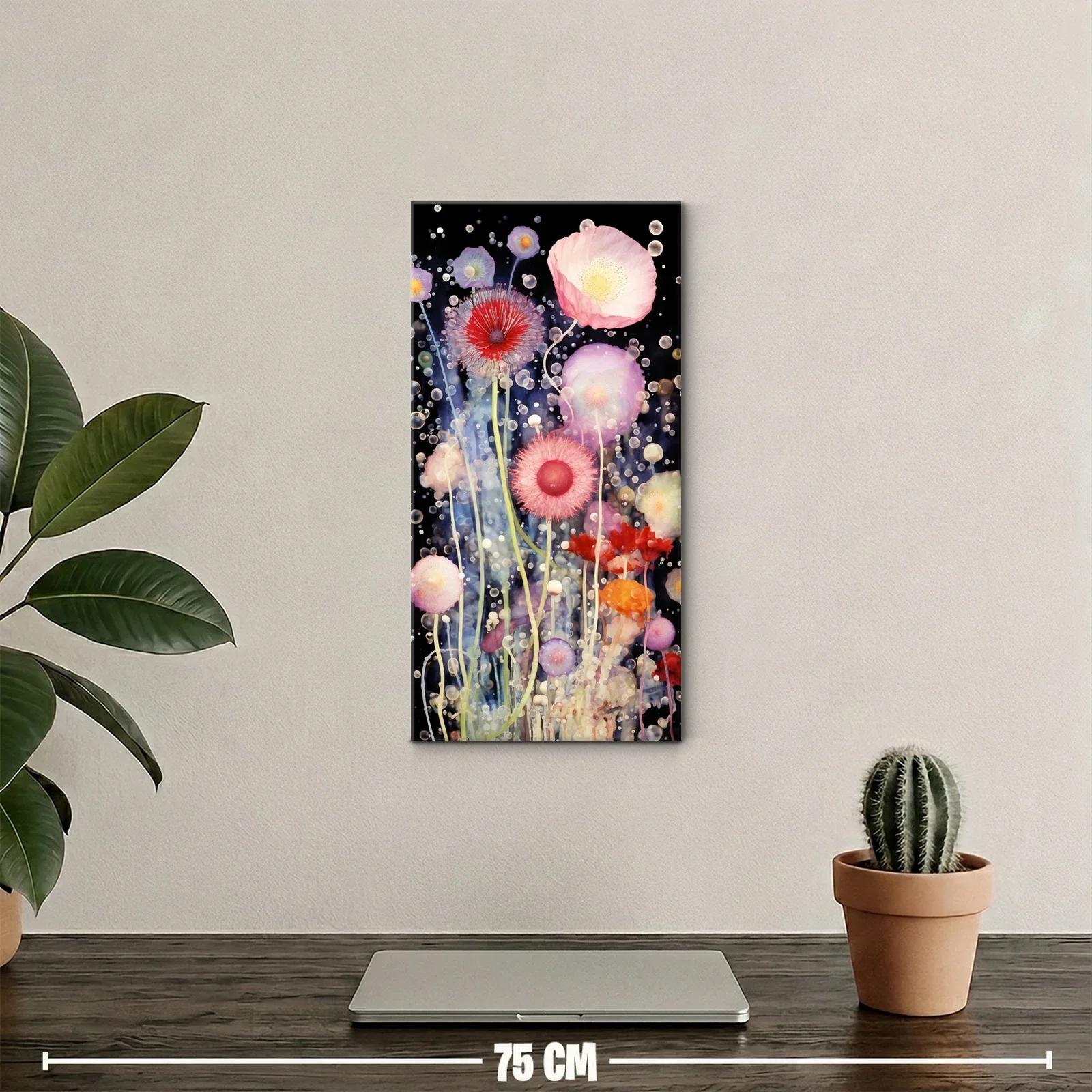 Cuadro amapolas luminosas con círculos brillantes — miniatura 2