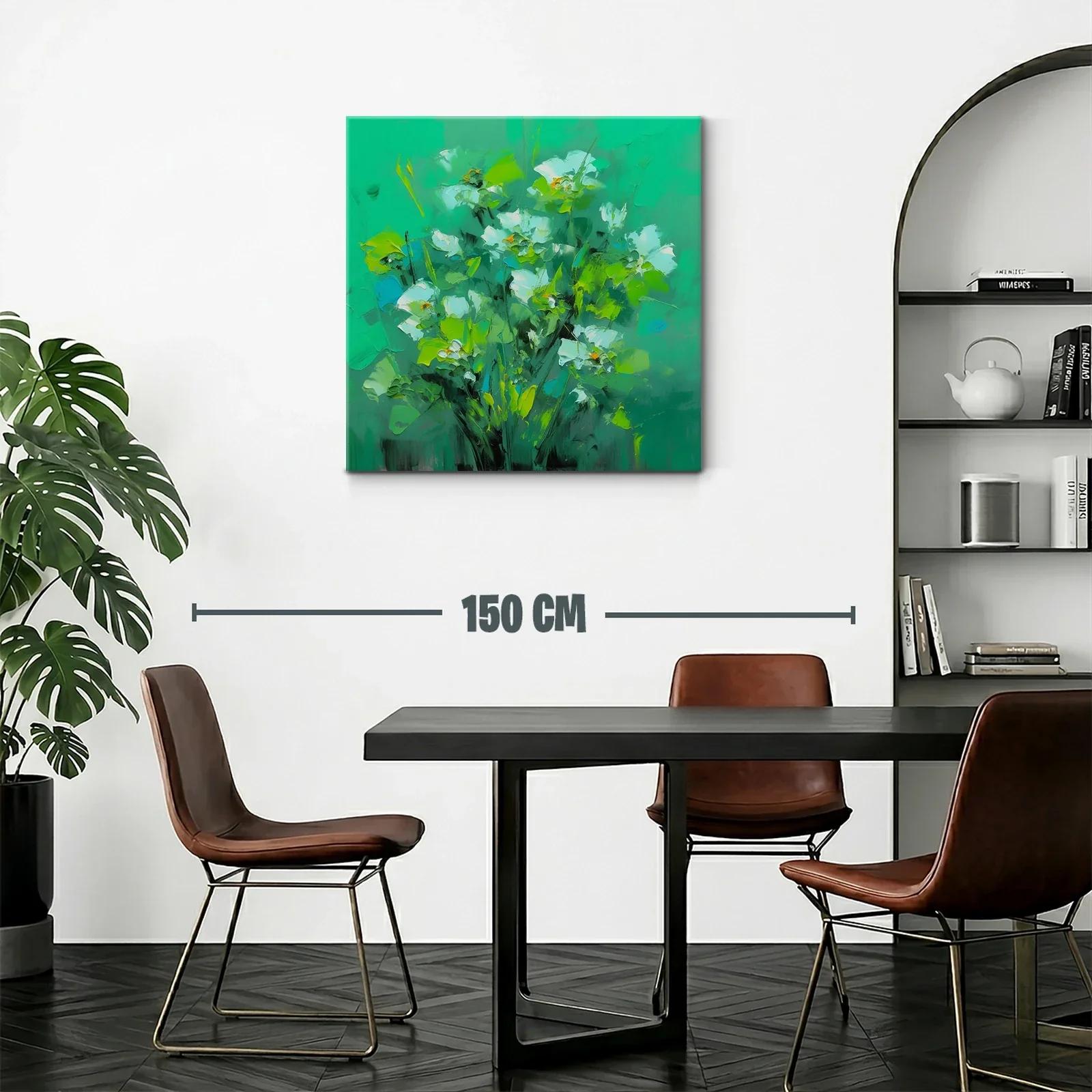 Composición floral en tonos verdes y blancos — miniatura 2