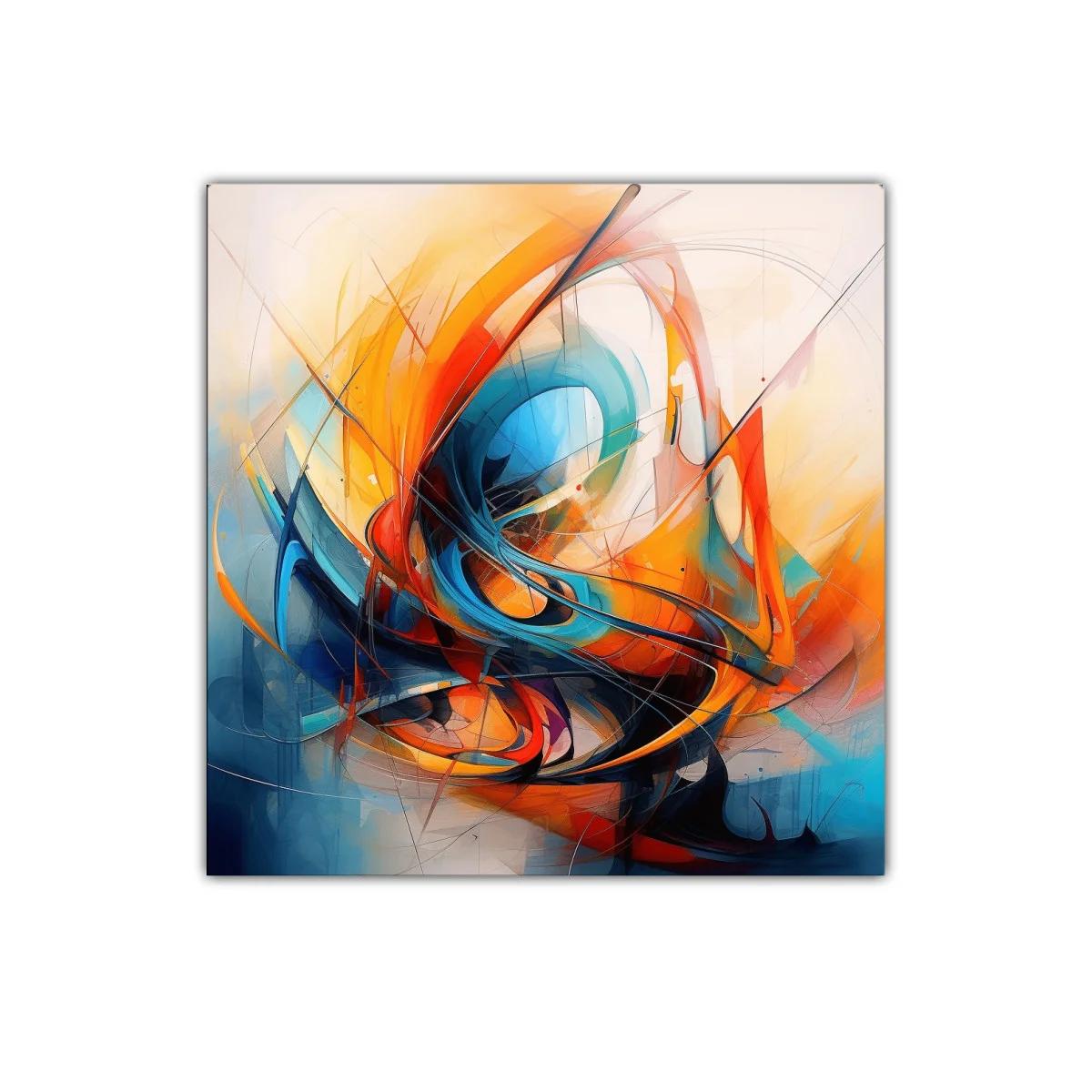 Cuadro abstracto con explosión de colores vibrantes — imagen principal