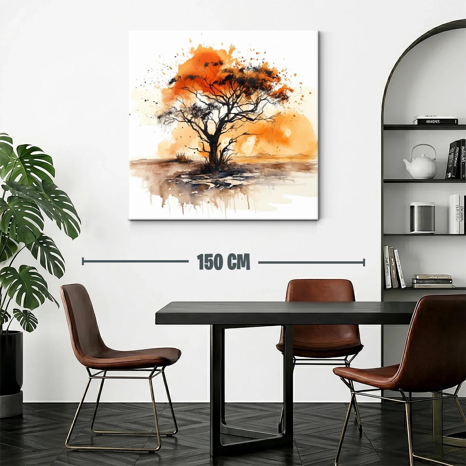 Árbol solitario con tonos cálidos y contrastes vivos — miniatura 2