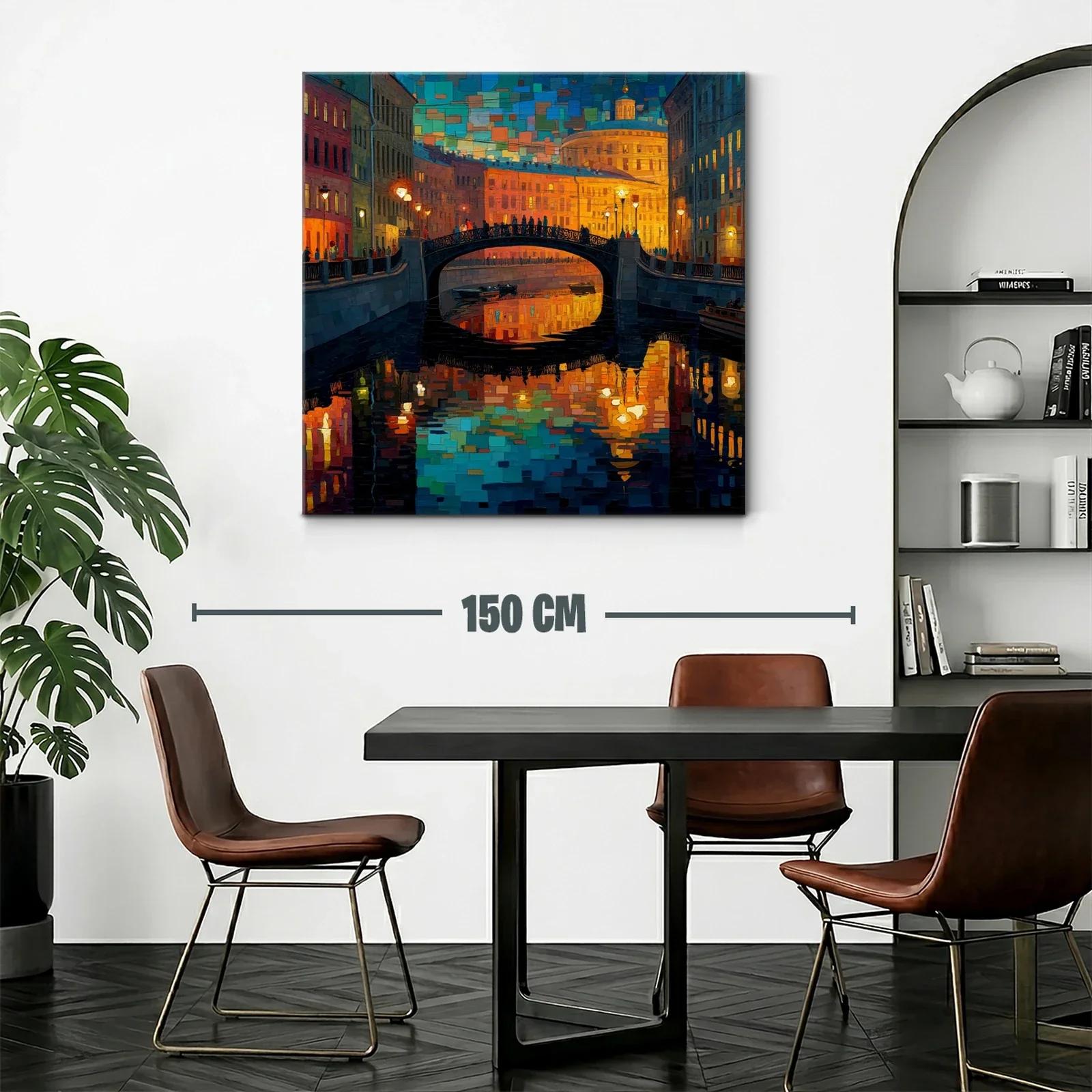 Encanto urbano reflejado en nocturna escena de ciudad — miniatura 2