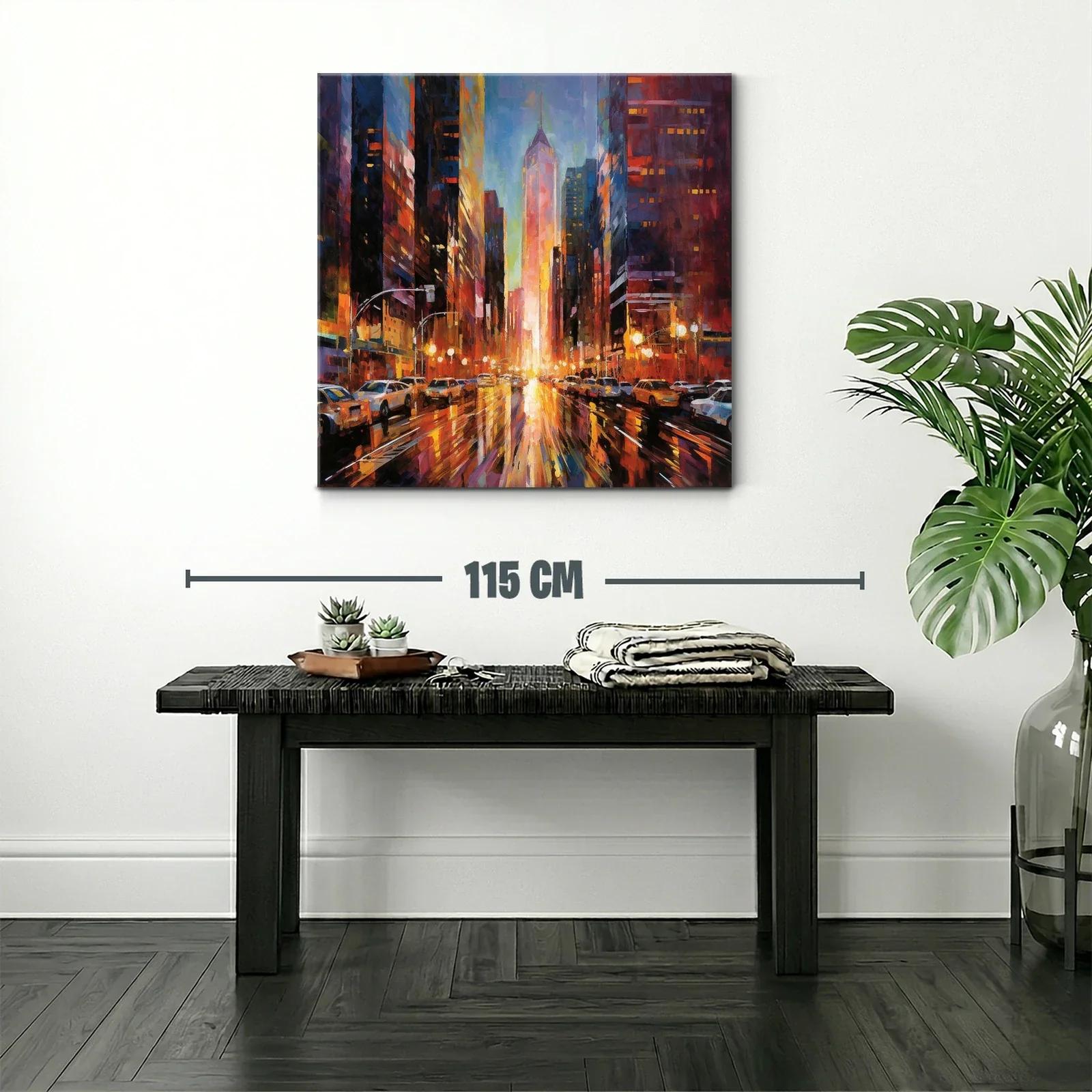 Atardecer urbanita con reflejos intensos y vibrantes — miniatura 2