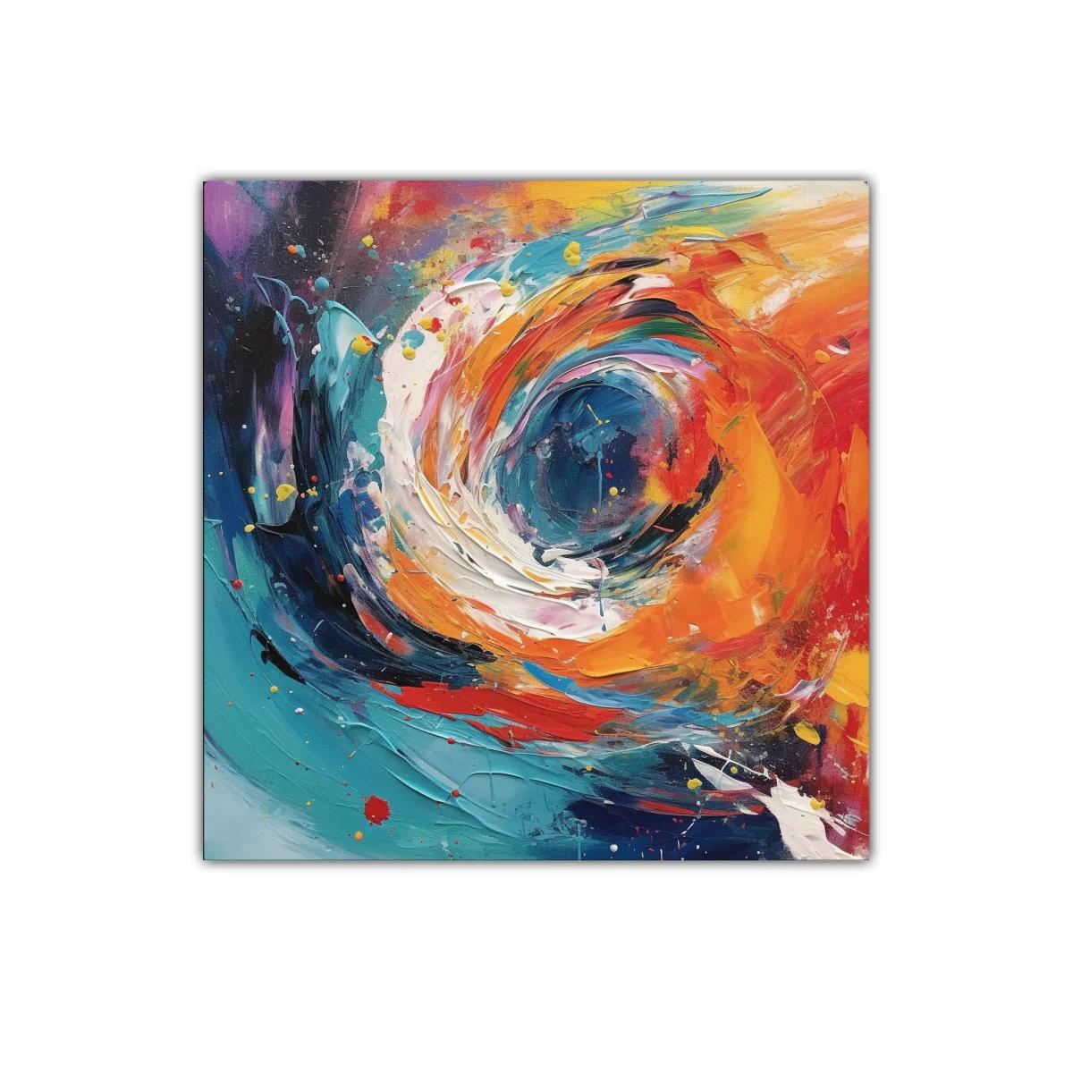 Cuadro abstracto con remolino de colores vivos — imagen principal