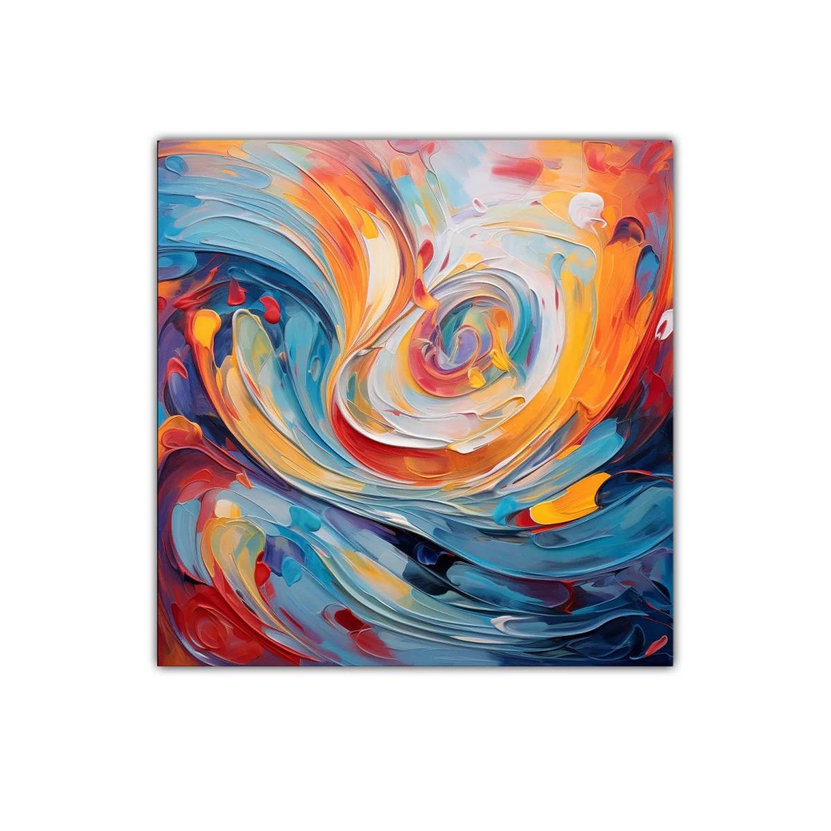 Cuadro abstracto con explosión de colores vibrantes y dinámicos — imagen principal