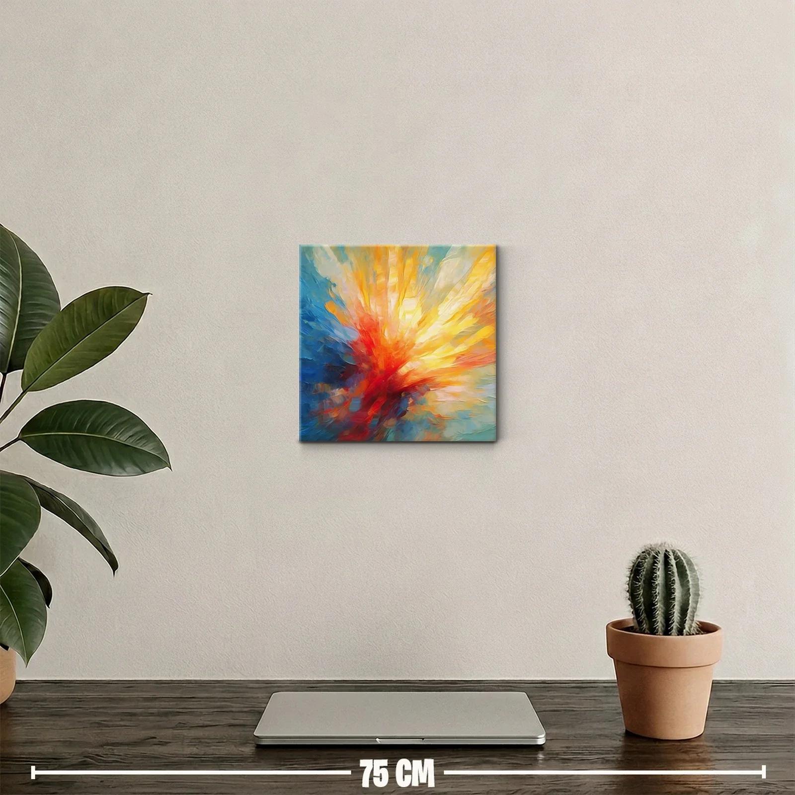 Estallido de colores cálidos y fríos en forma abstracta — miniatura 2