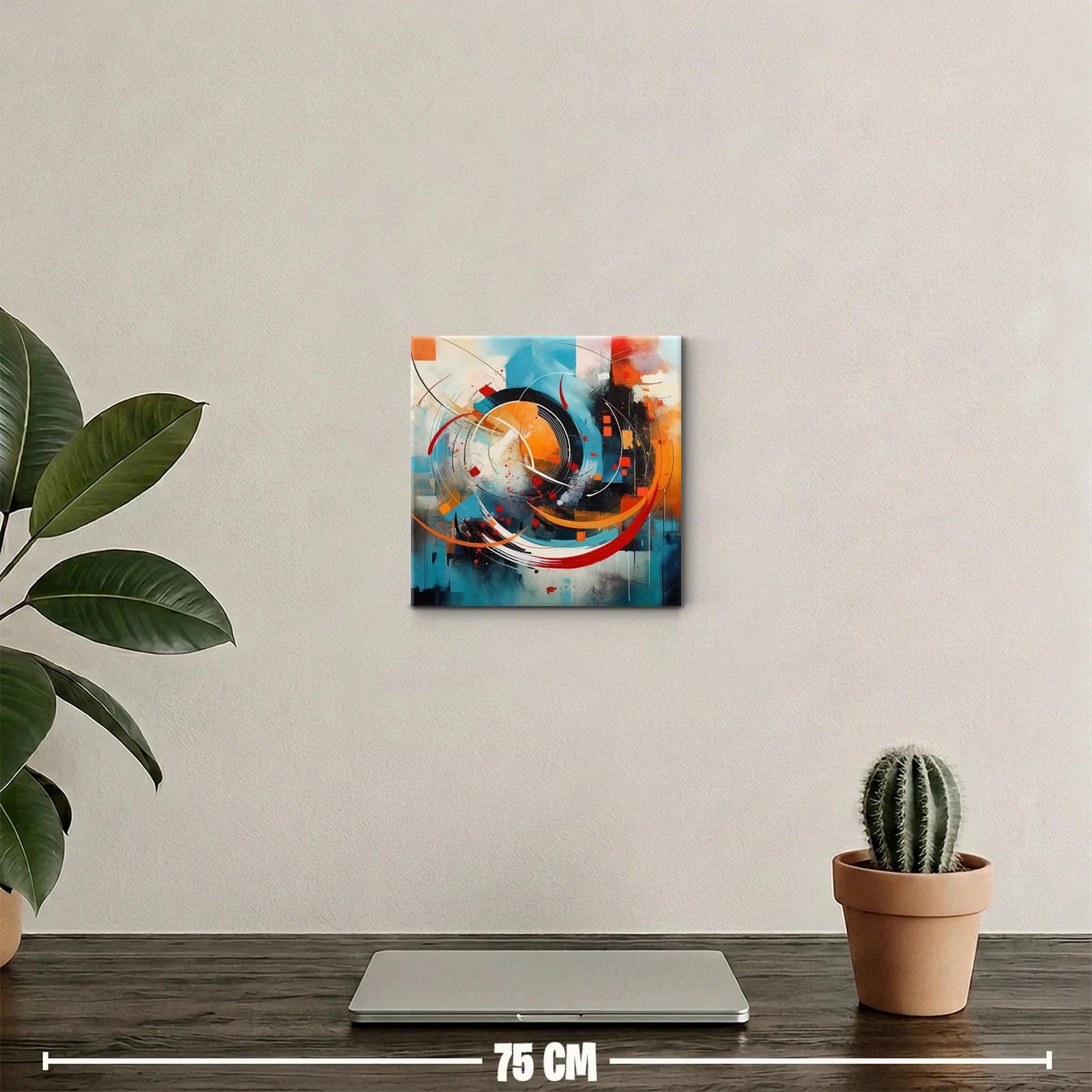Cuadro abstracto con dinámica combinación de colores vibrantes — miniatura 2
