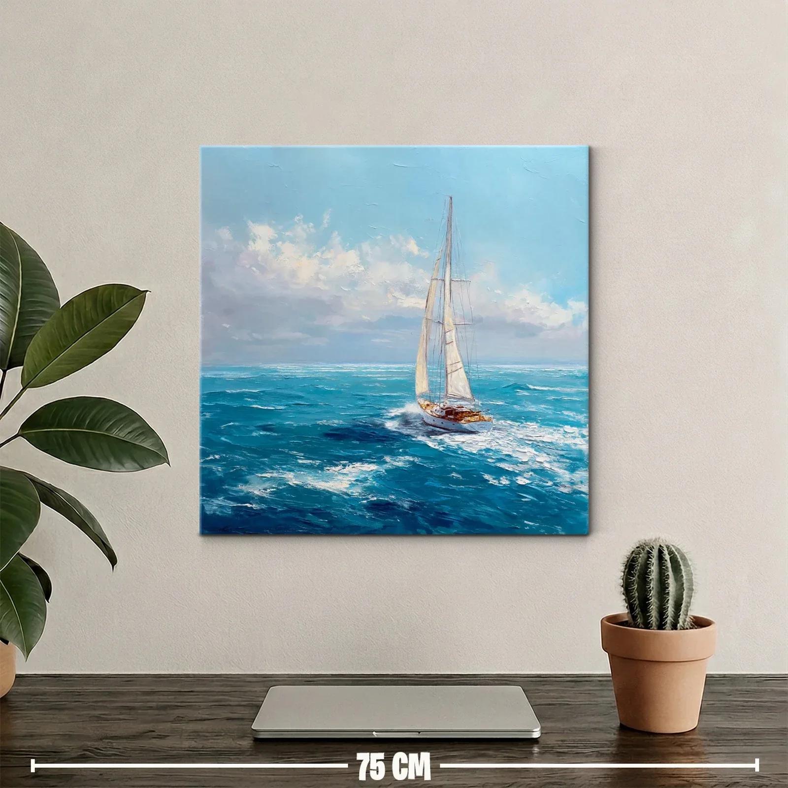 Velero navegando en mar abierto bajo cielo despejado — miniatura 2
