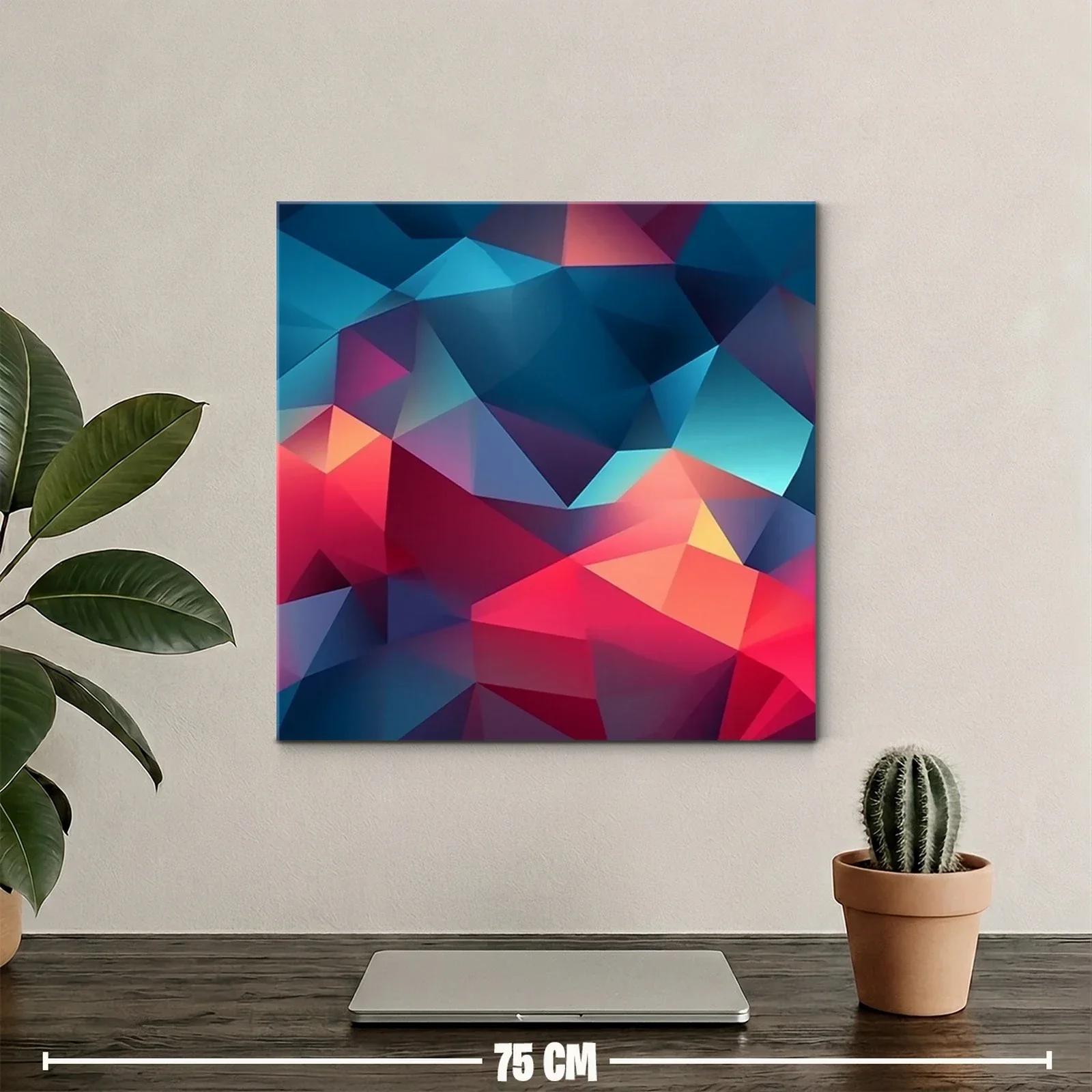 Composición geométrica vibrante con tonos intensos y cálidos — miniatura 2
