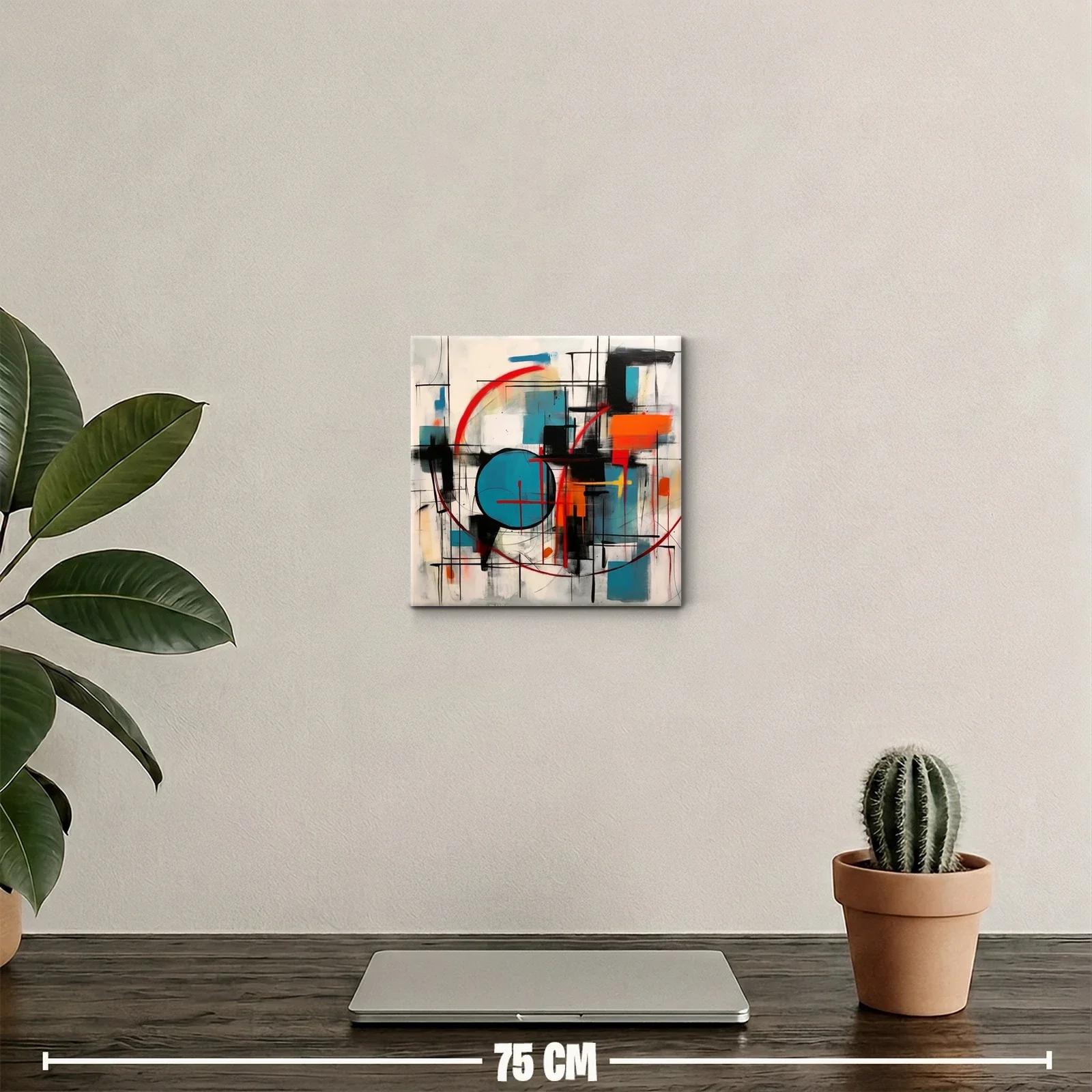 Composición Abstracta con Circulos y Líneas Geométricas — miniatura 2