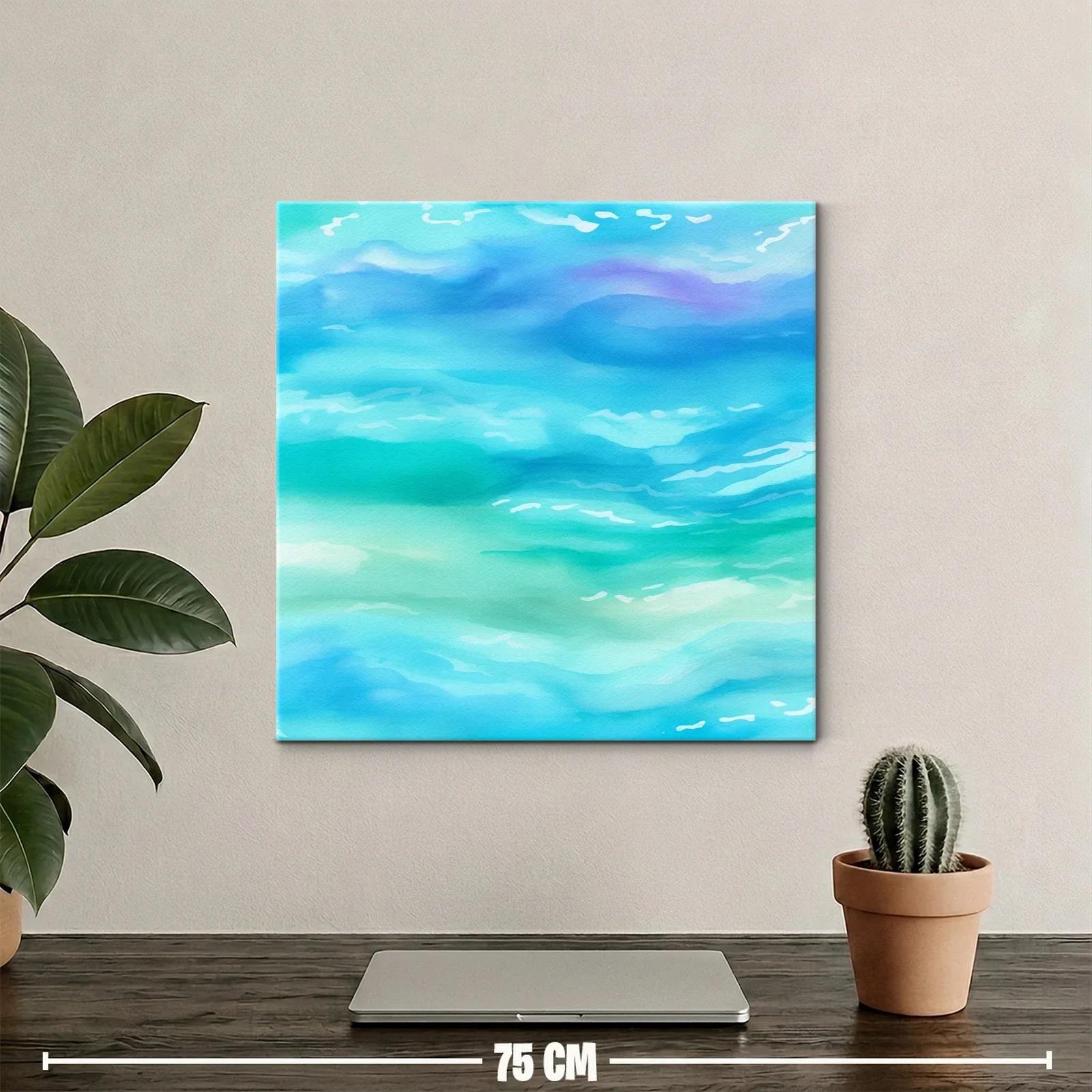 Escena Abstracta en Tonos Suaves de Azul y Verde — miniatura 2
