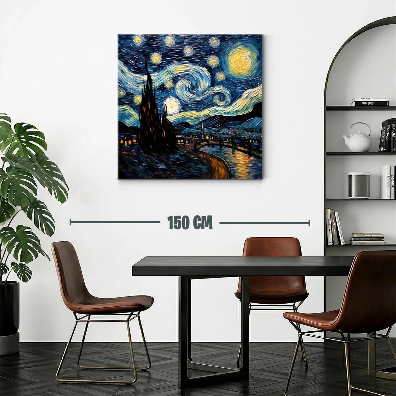 Cielo estrellado con vibrantes remolinos nocturnos — miniatura 2