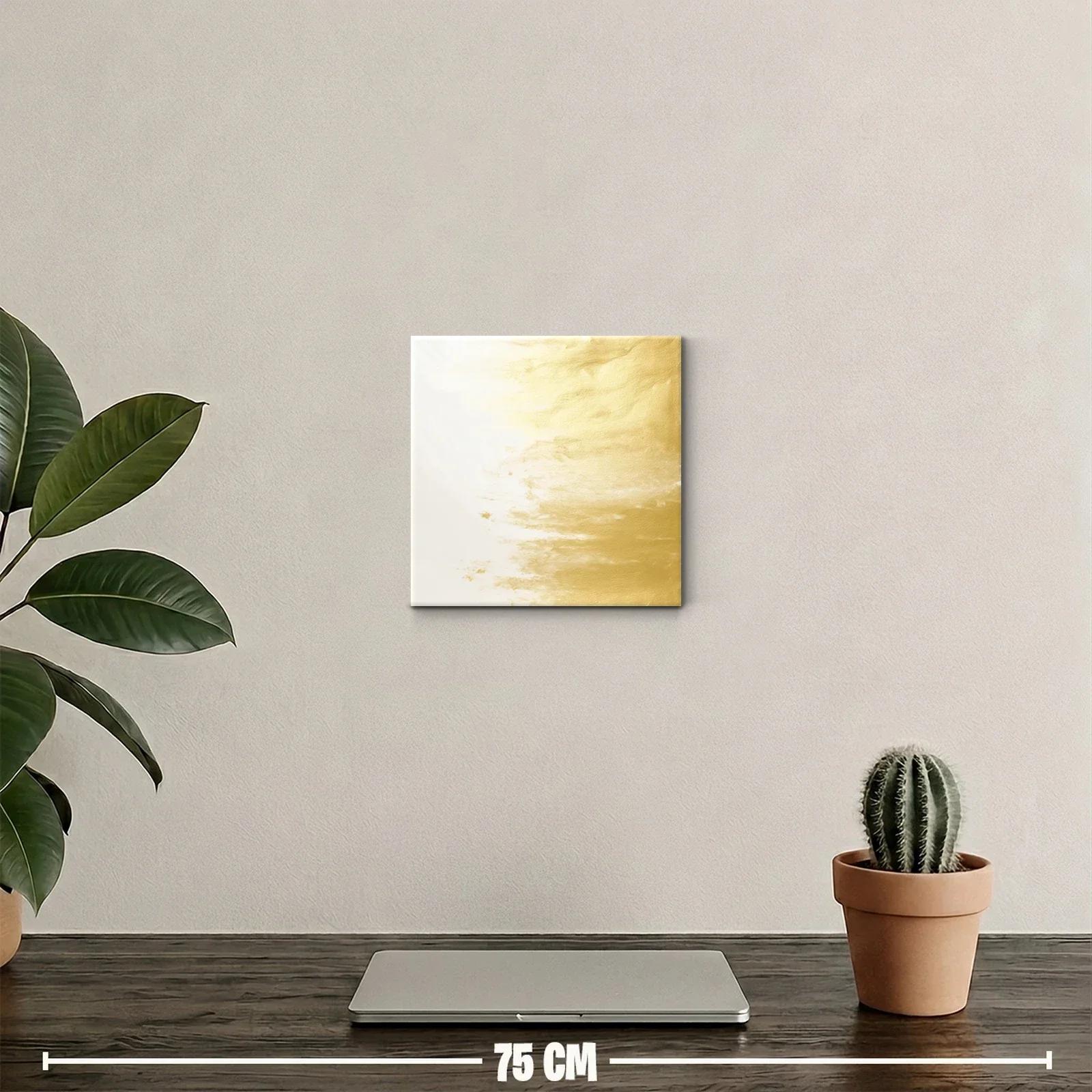 Cuadro decorativo con textura dorada y efecto luminoso — miniatura 2