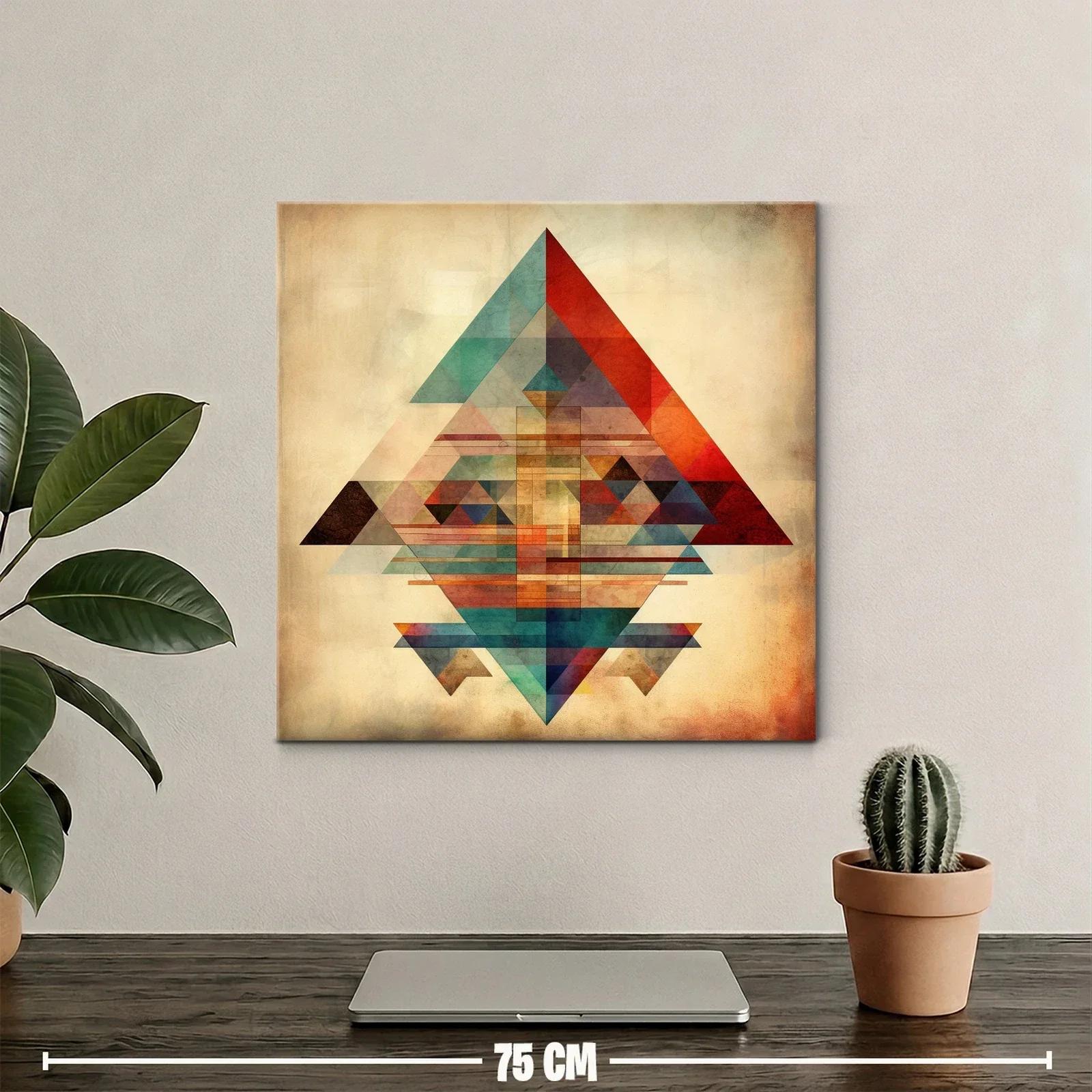 Composición geométrica en tonos cálidos y fríos — miniatura 2