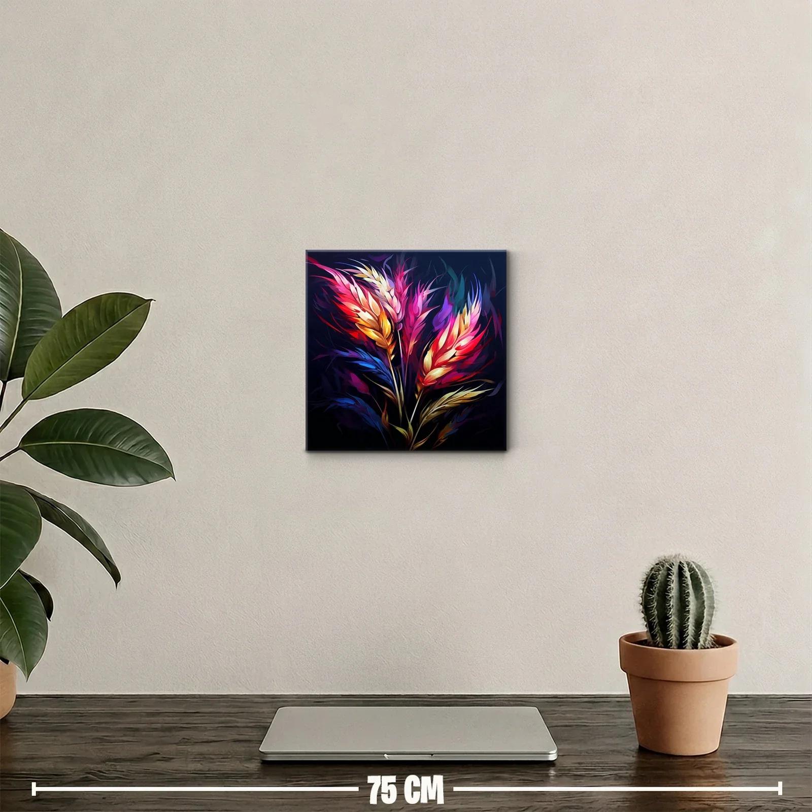 Cuadro decorativo con espigas vibrantes y coloridas — miniatura 2