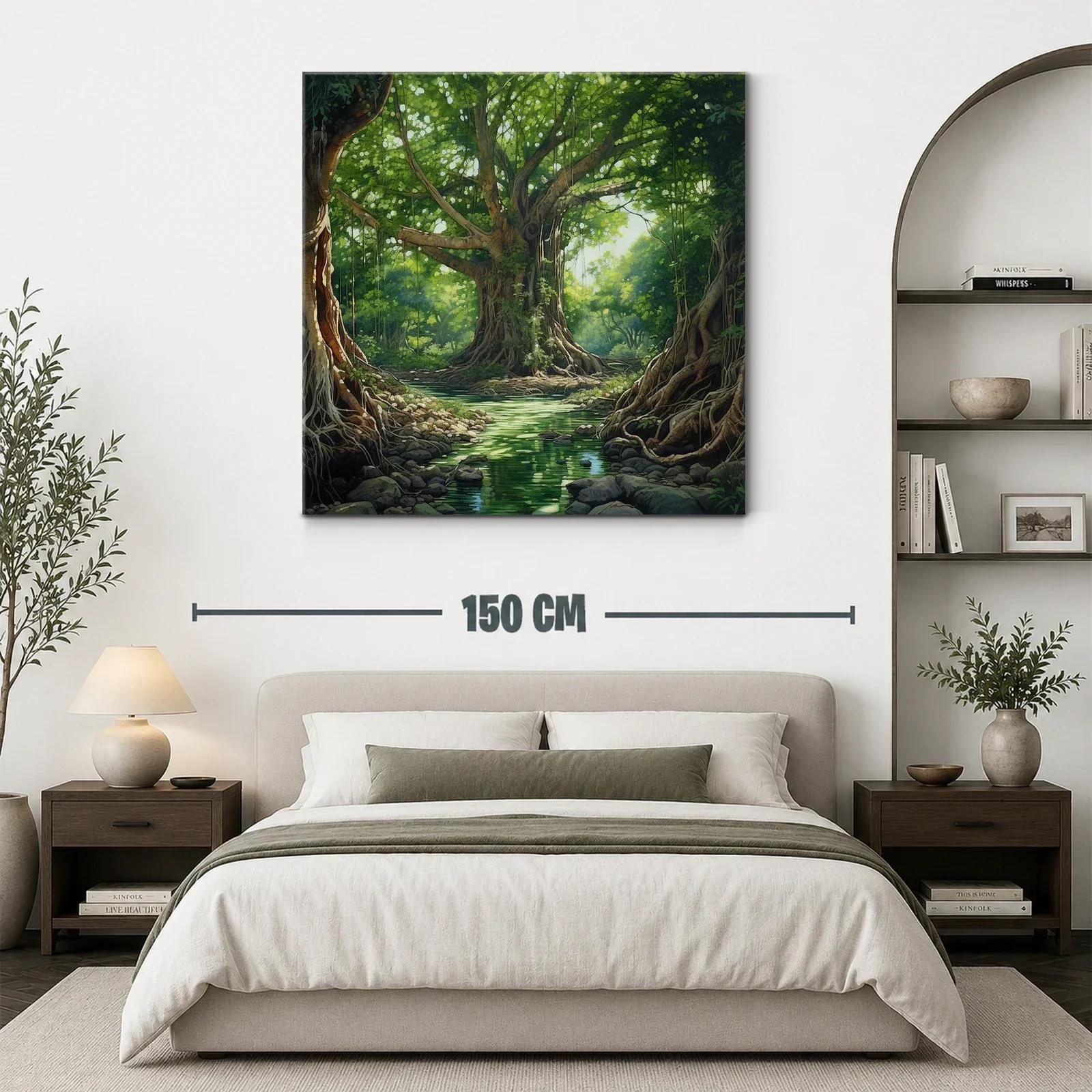 Bosque místico de árboles milenarios y río sereno — miniatura 3