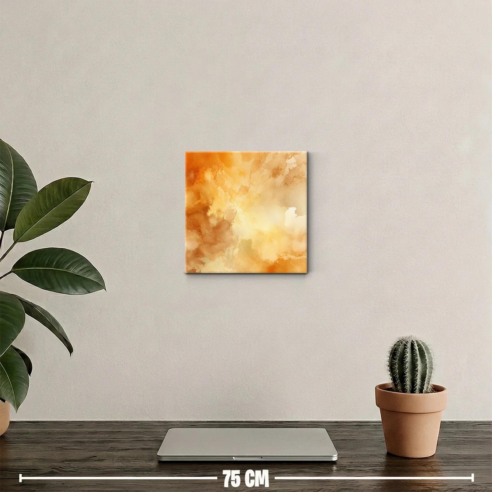 Cuadro abstracto en tonos cálidos para ambientes acogedores — miniatura 2