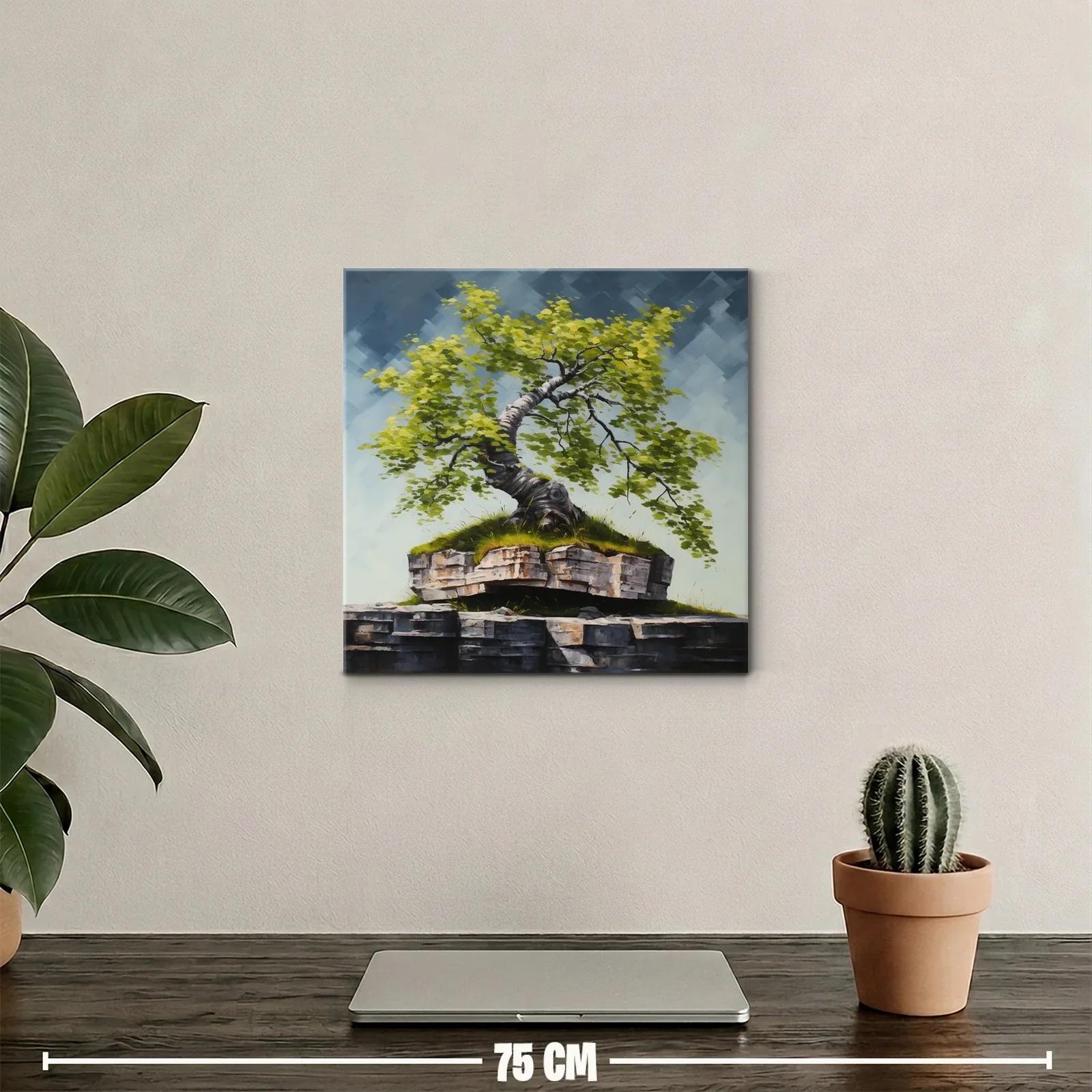 Árbol solitario sobre roca en paisaje natural — miniatura 2