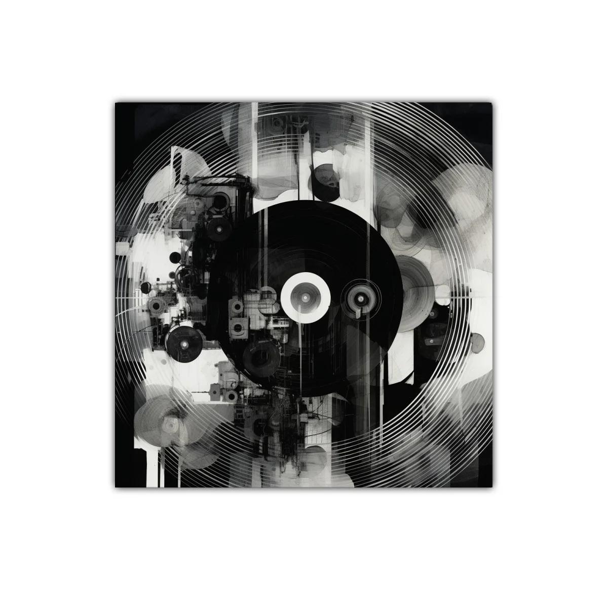 Arte abstracto moderno en contraste monocromo elegante