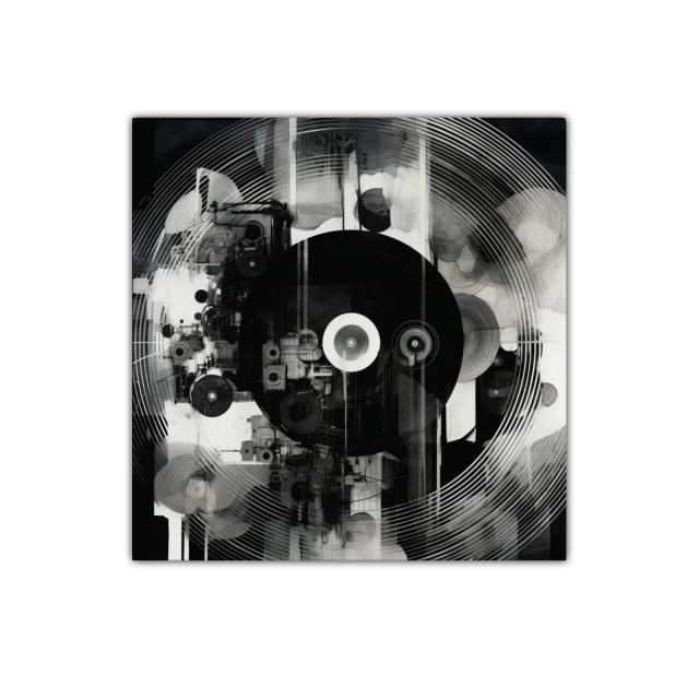 Arte abstracto moderno en contraste monocromo elegante