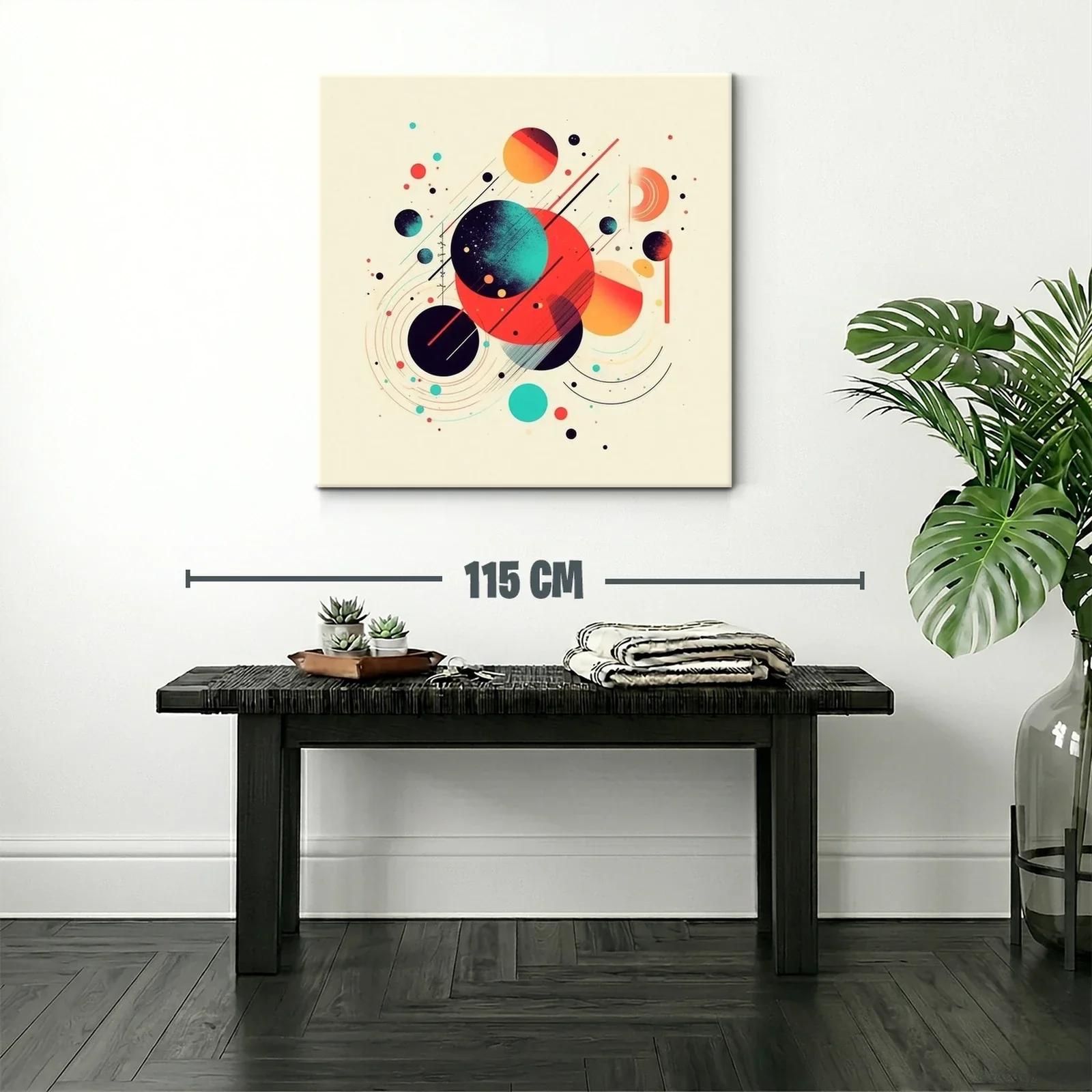 Composición abstracta con círculos en tonos vibrantes — miniatura 2