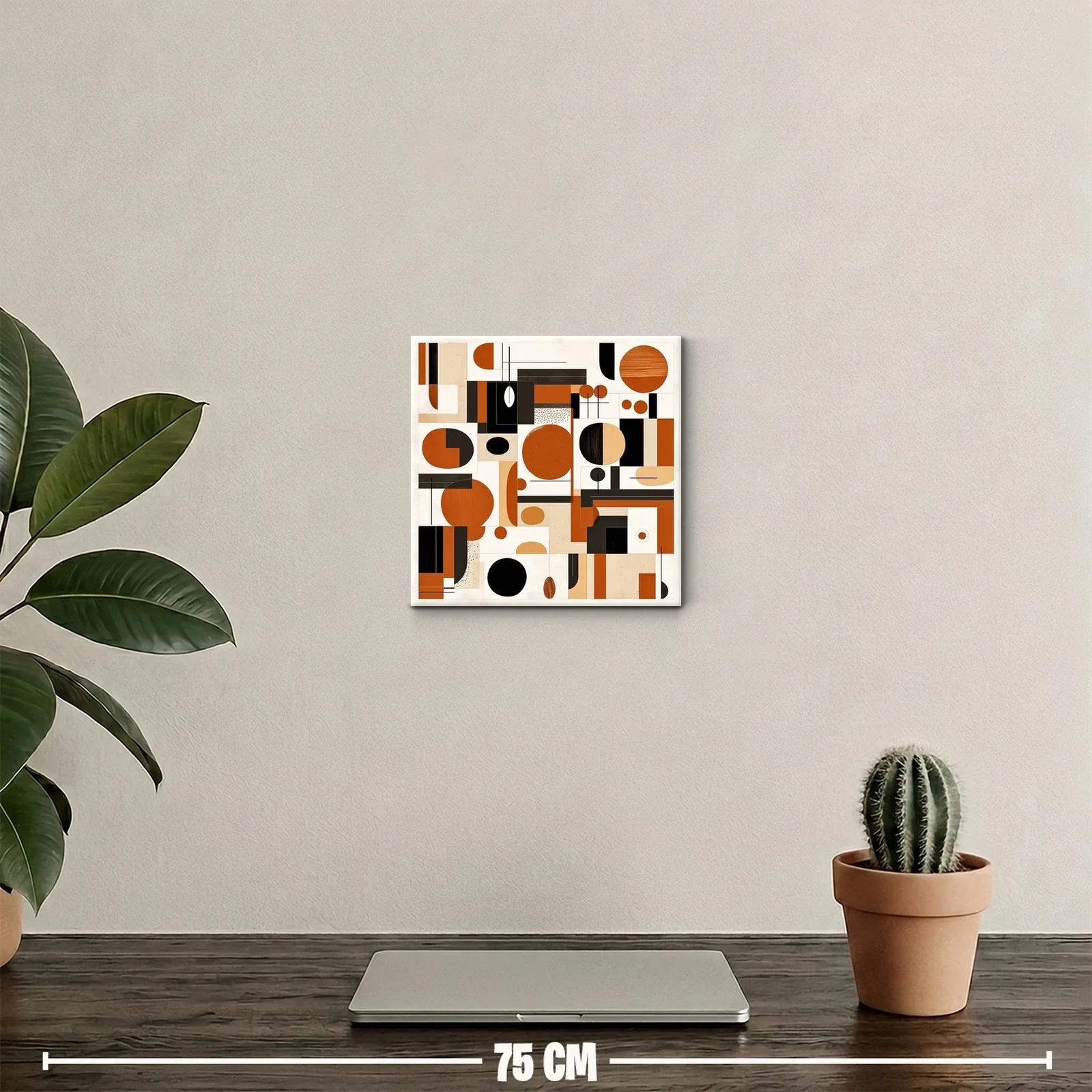 Composición geométrica con tonos terracota y negro — miniatura 2