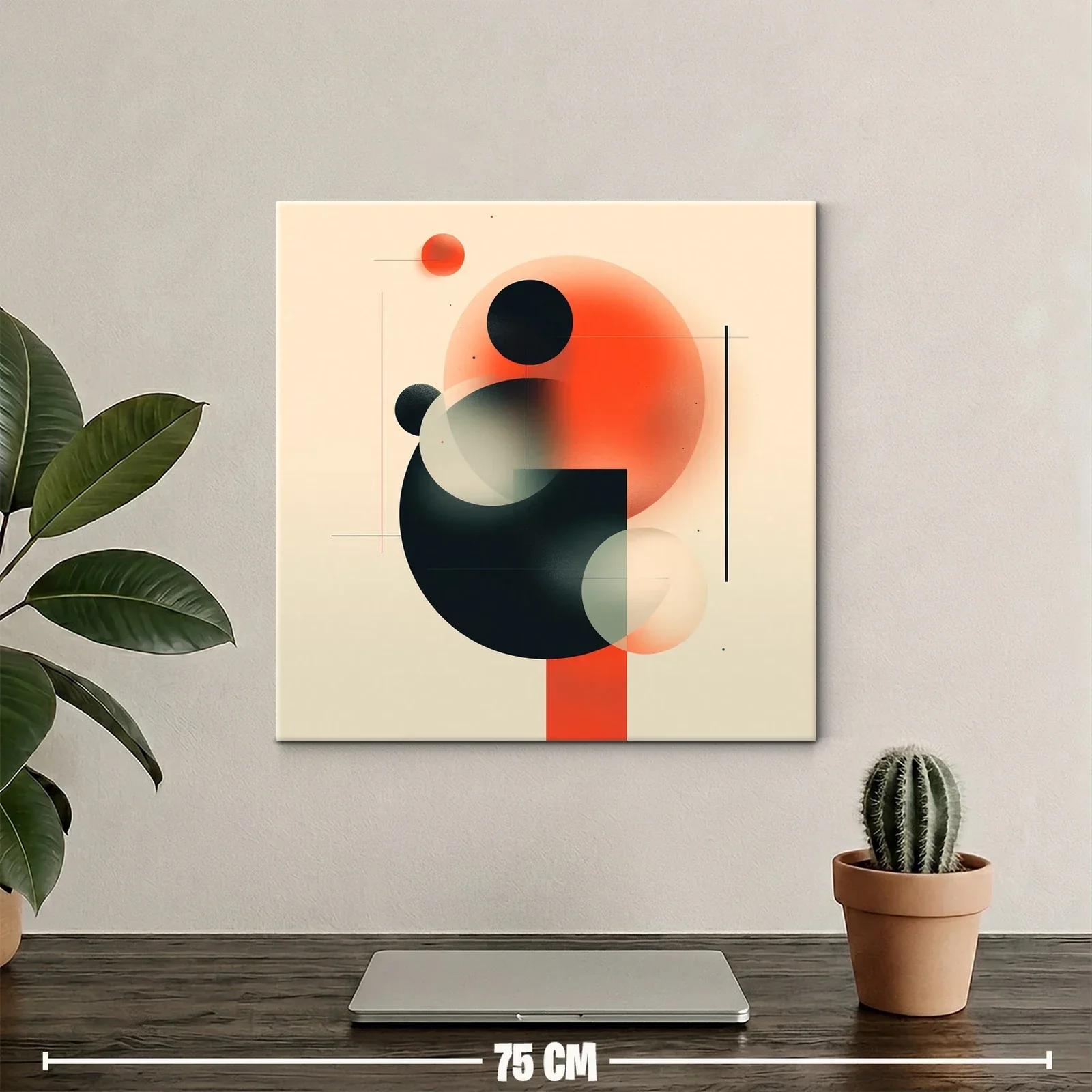 Composición geométrica abstracta en tonos cálidos y oscuros — miniatura 2