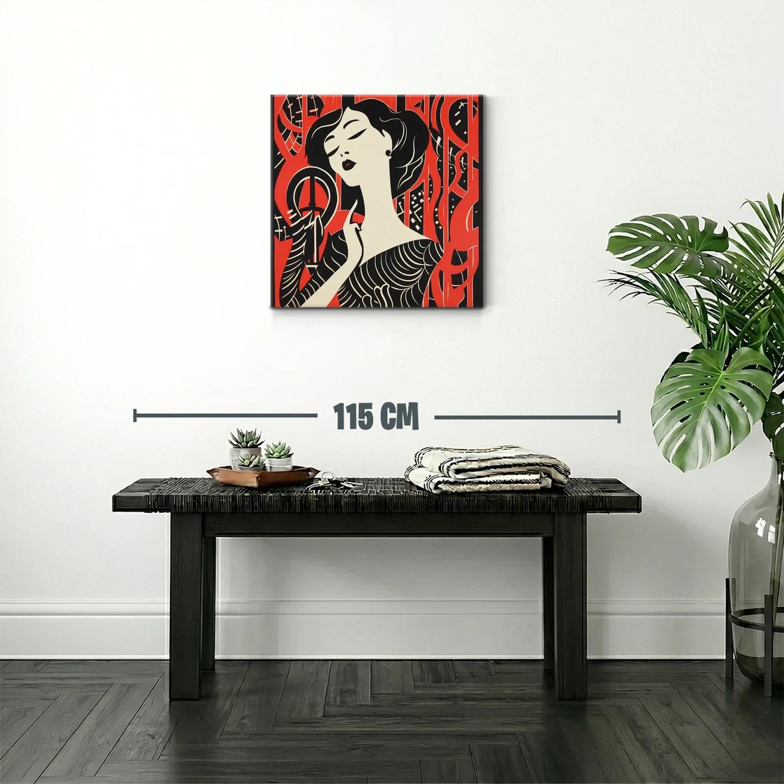 Retrato femenino en estilo art déco con contrastes intensos — miniatura 2