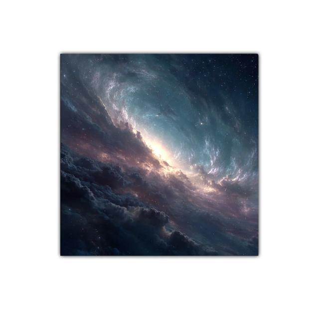 Cuadro Galaxia Espacial con Luminiscencia Cósmica