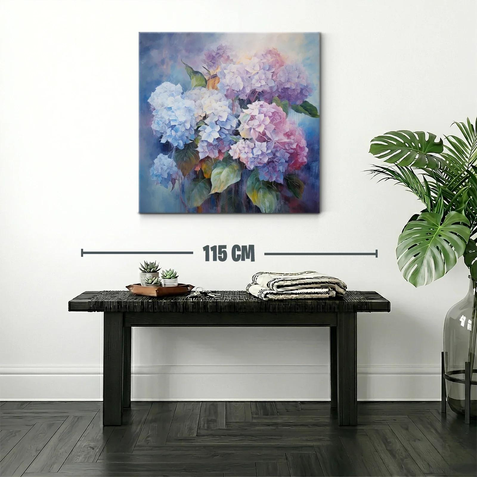 Impresionante ramo de hortensias en tonos pastel delicados — miniatura 2