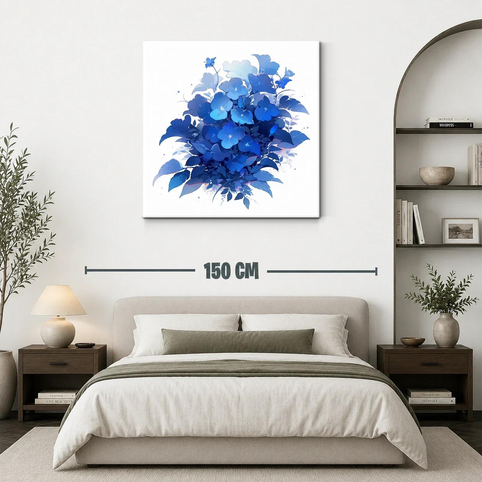 Ramo de flores azules en tonos vibrantes y delicados — miniatura 3