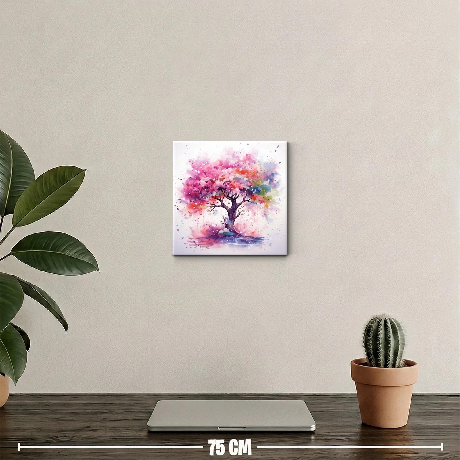 Árbol Colorido con Explosión de Tintas Vibrantes — miniatura 2