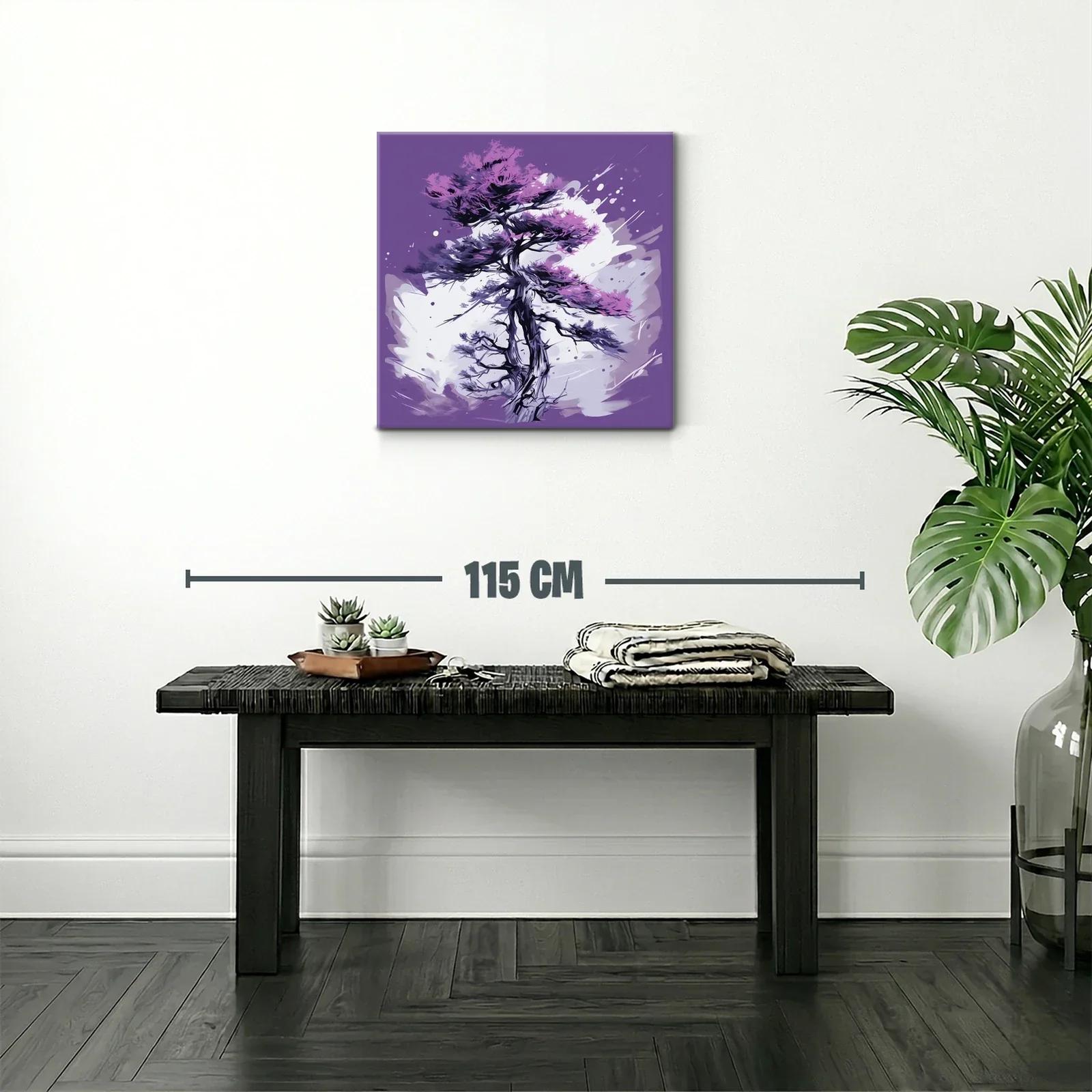 Árbol abstracto con vibrantes tonos morados y lilas — miniatura 2