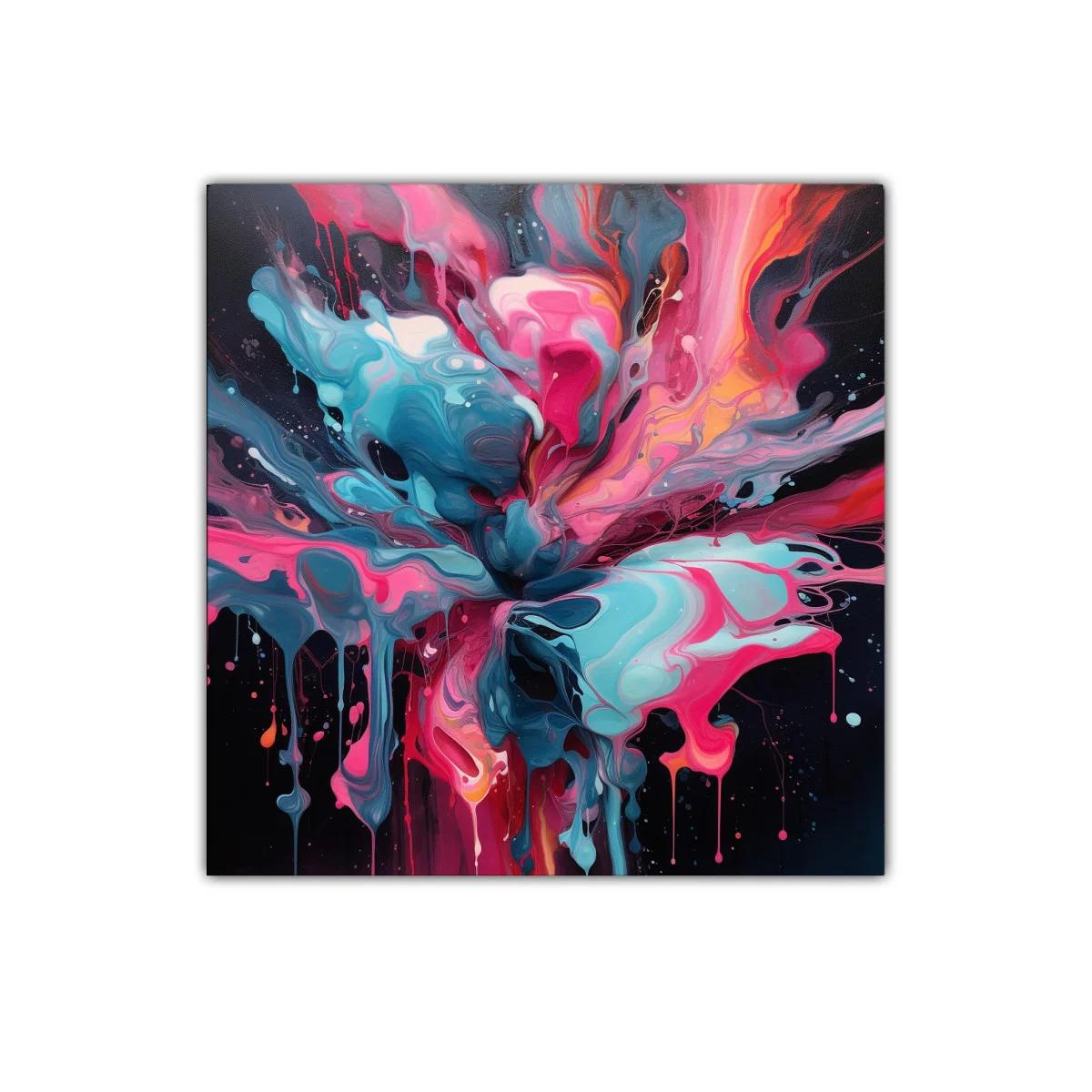 Explosión de colores vibrantes con efecto fluido dinámico