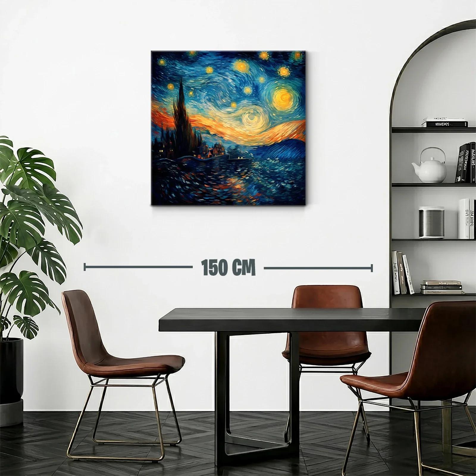 Cielo nocturno vibrante con estrellas y horizonte iluminado — miniatura 2