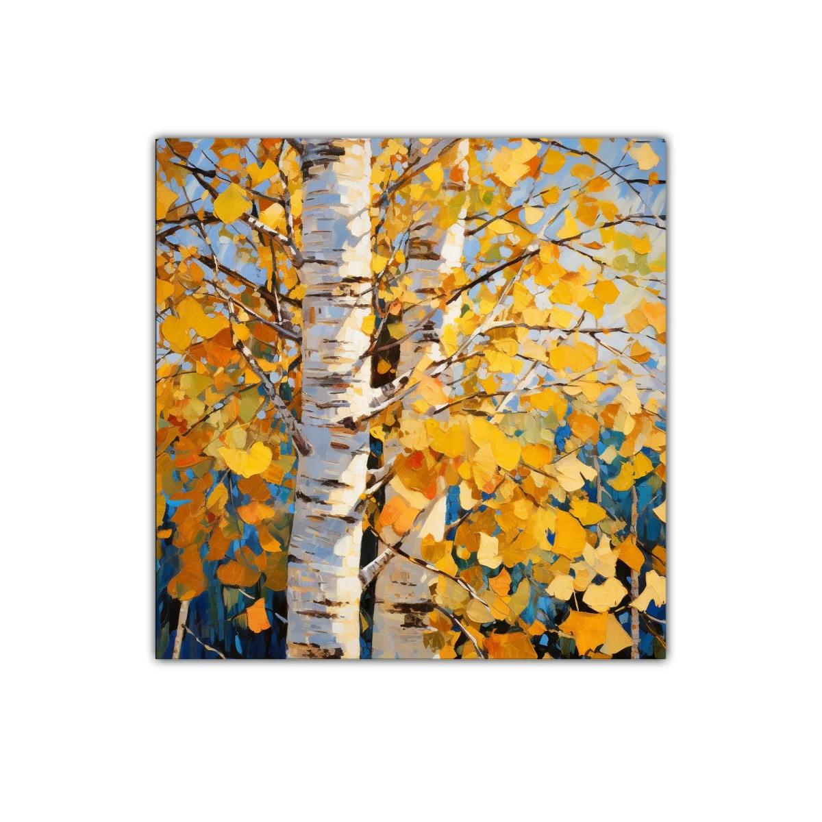 Elegancia otoñal con árboles de hoja dorada brillante — imagen principal