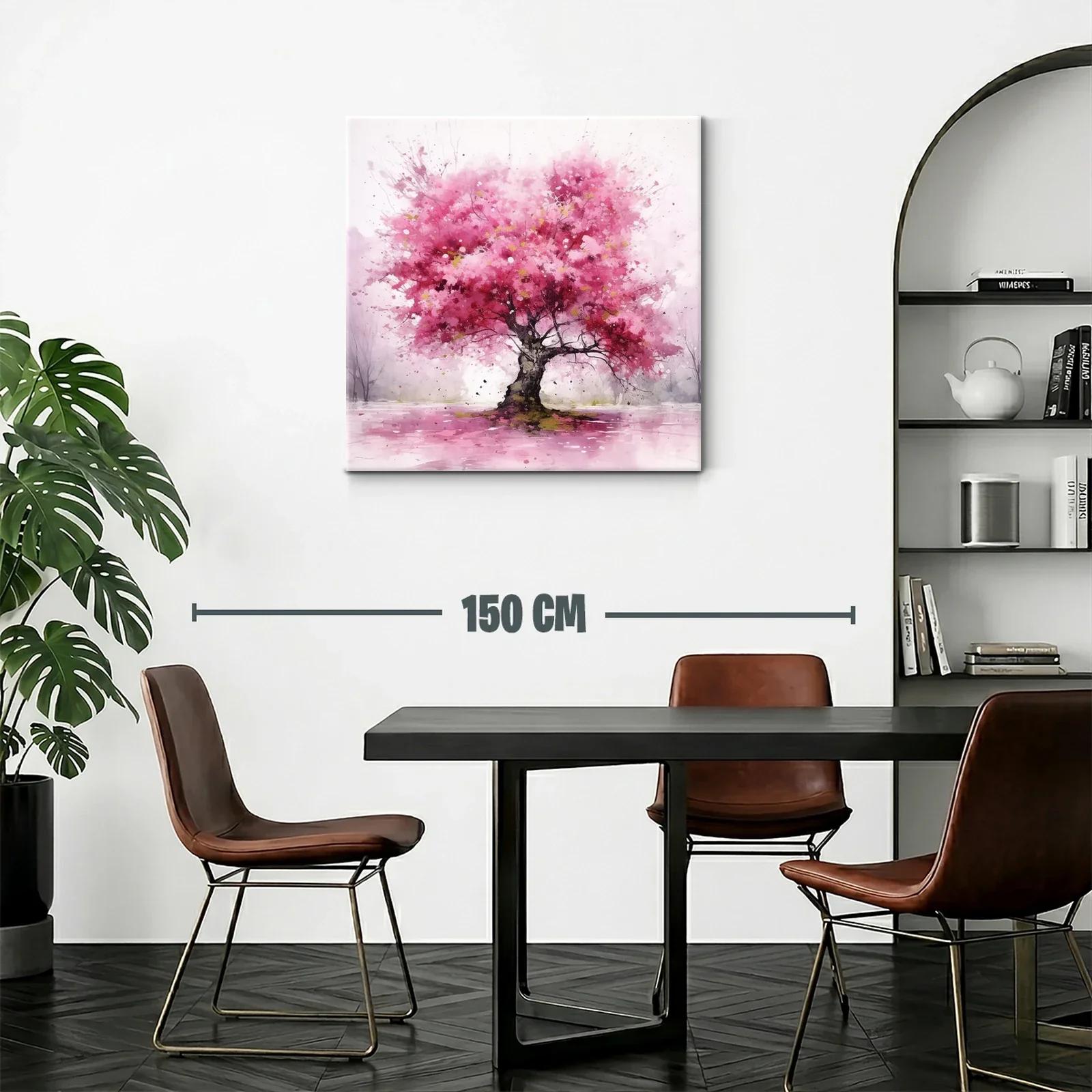 Árbol de flores rosas que llena de vida el espacio — miniatura 2
