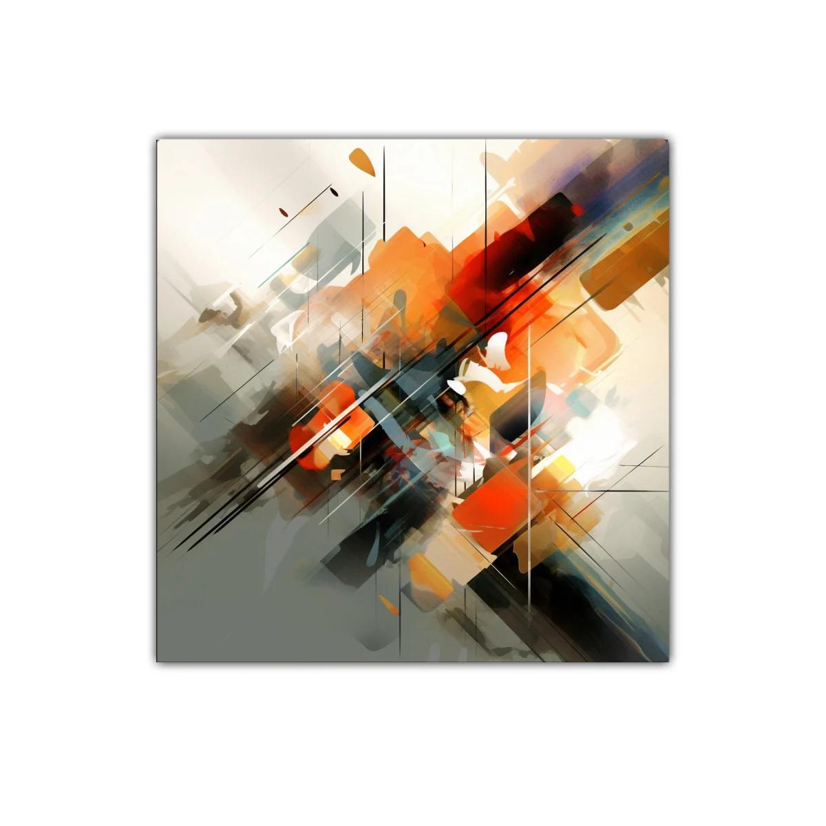 Composición abstracta con dinamismo en tonos cálidos — imagen principal