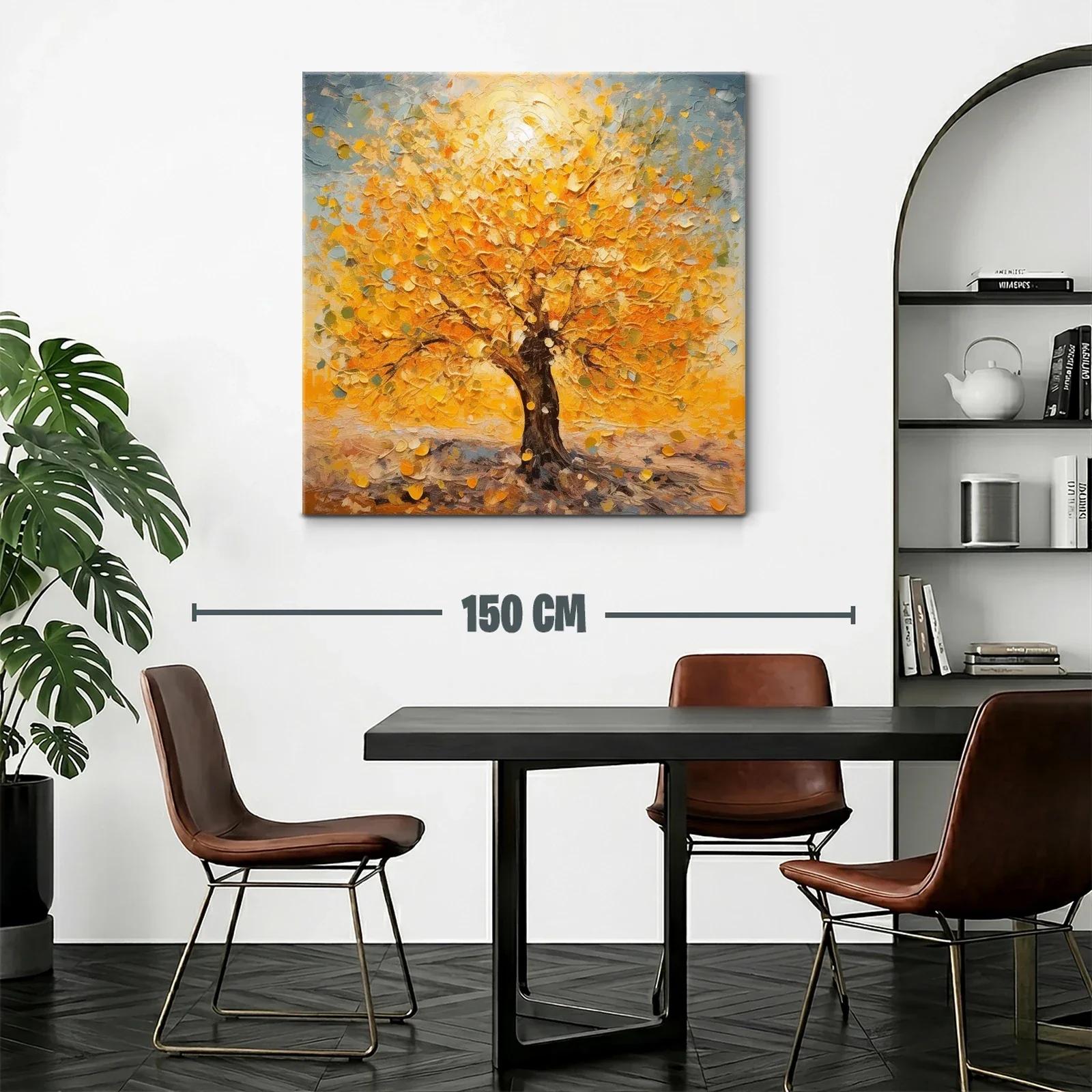 Árbol dorado con follaje vibrante y cielo azul — miniatura 2