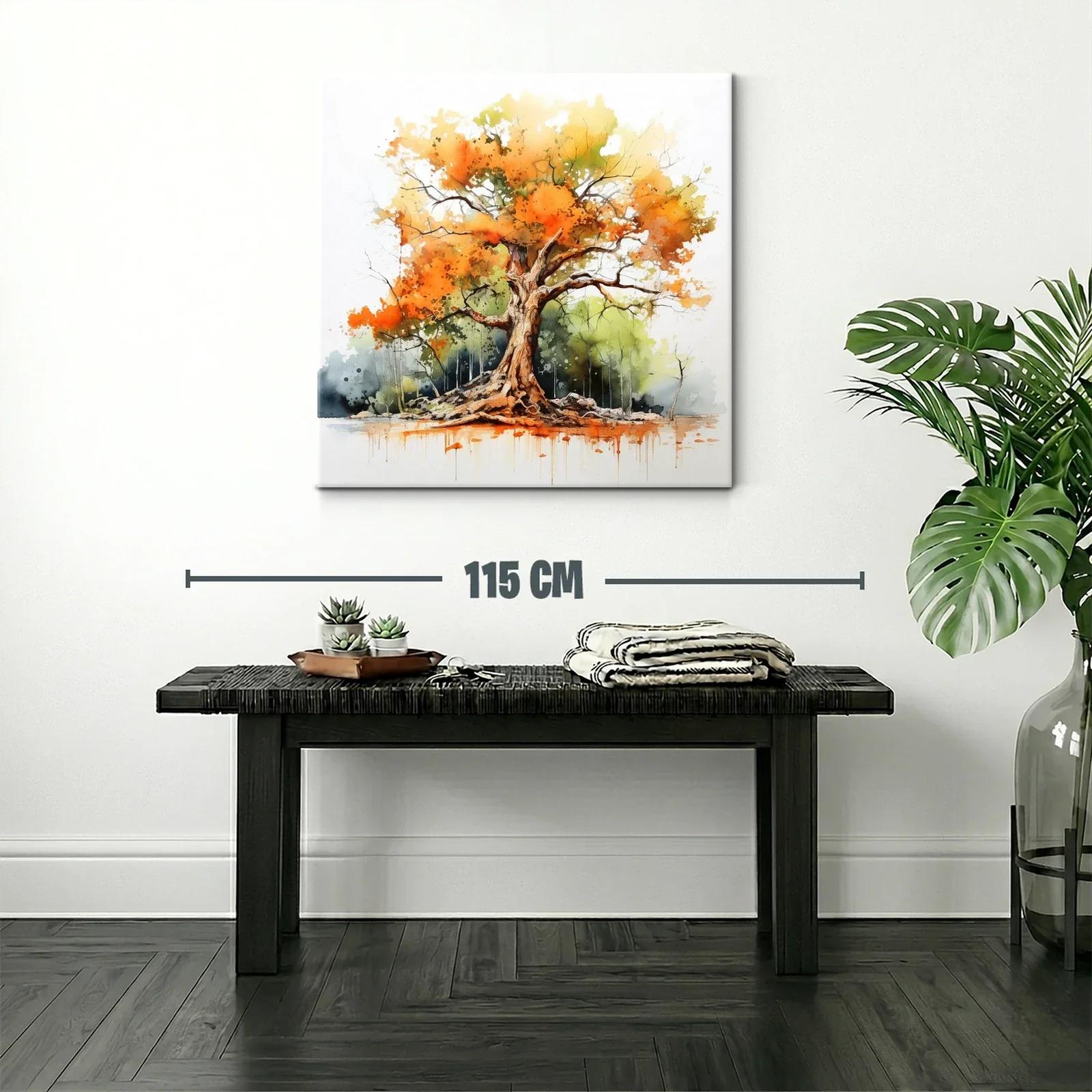Árbol otoñal con tonos cálidos y vibrantes — miniatura 2