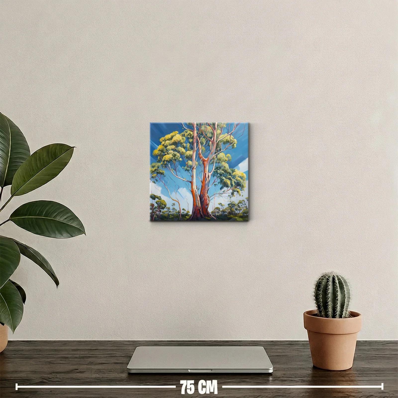 Árboles bajo un cielo azul vibrante en paisaje natural — miniatura 2