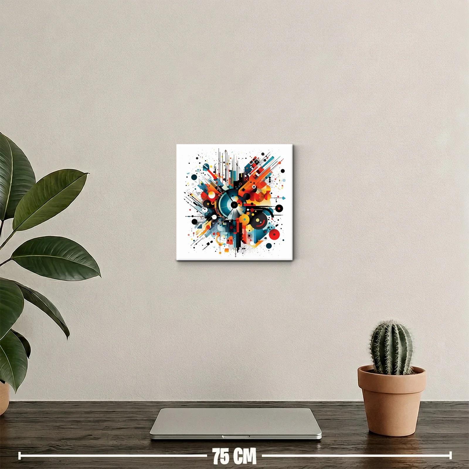 Arte abstracto con explosión de formas y colores vivos — miniatura 2