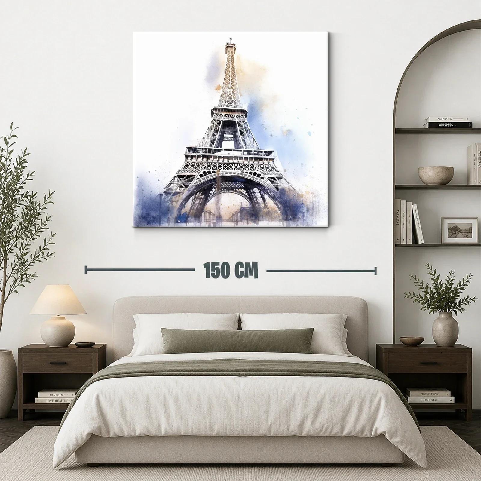 Perspectiva artística de la torre Eiffel en tonos suaves — miniatura 3