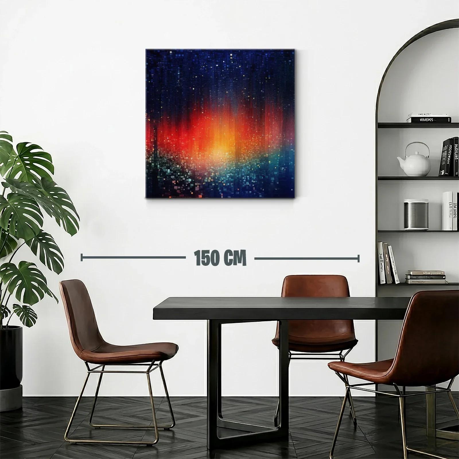Espectro vibrante en cuadros pixelados abstractos — miniatura 2