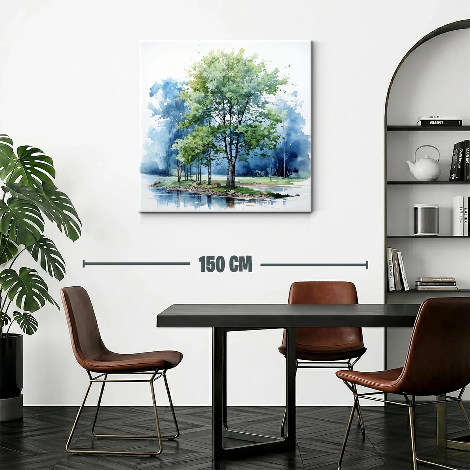 Serena composición natural con árbol y reflejo en agua — miniatura 2