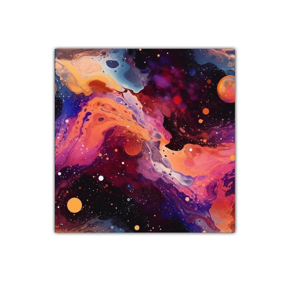 Explosión de colores cósmicos en vibrante danza abstracta — miniatura 1