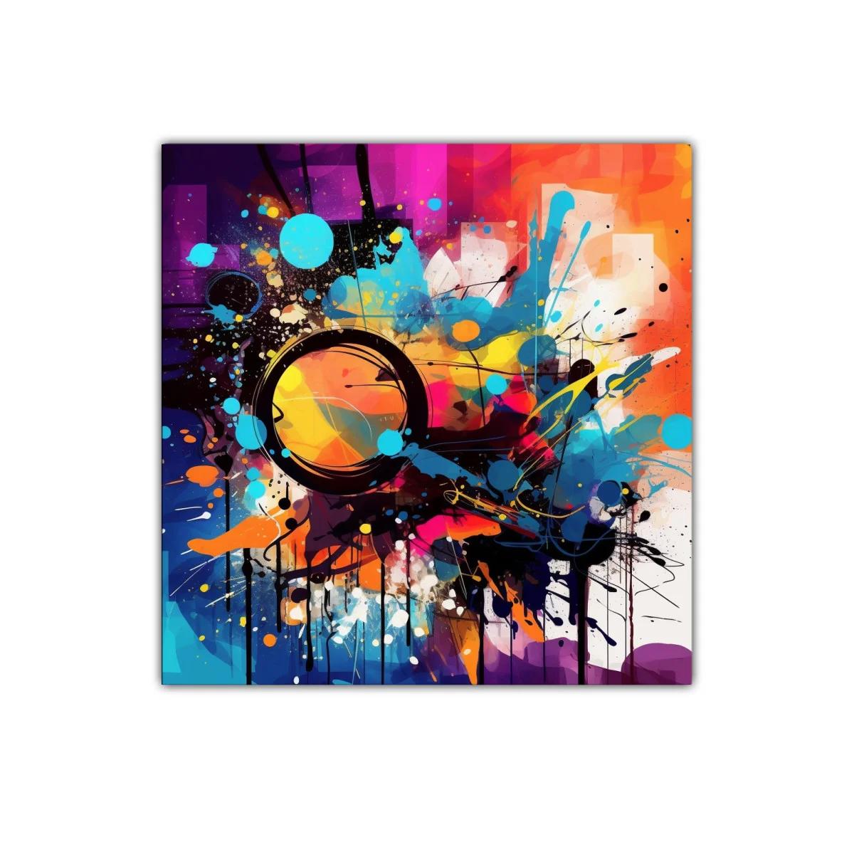 Explosión de color y energía en composición abstracta vibrante — imagen principal