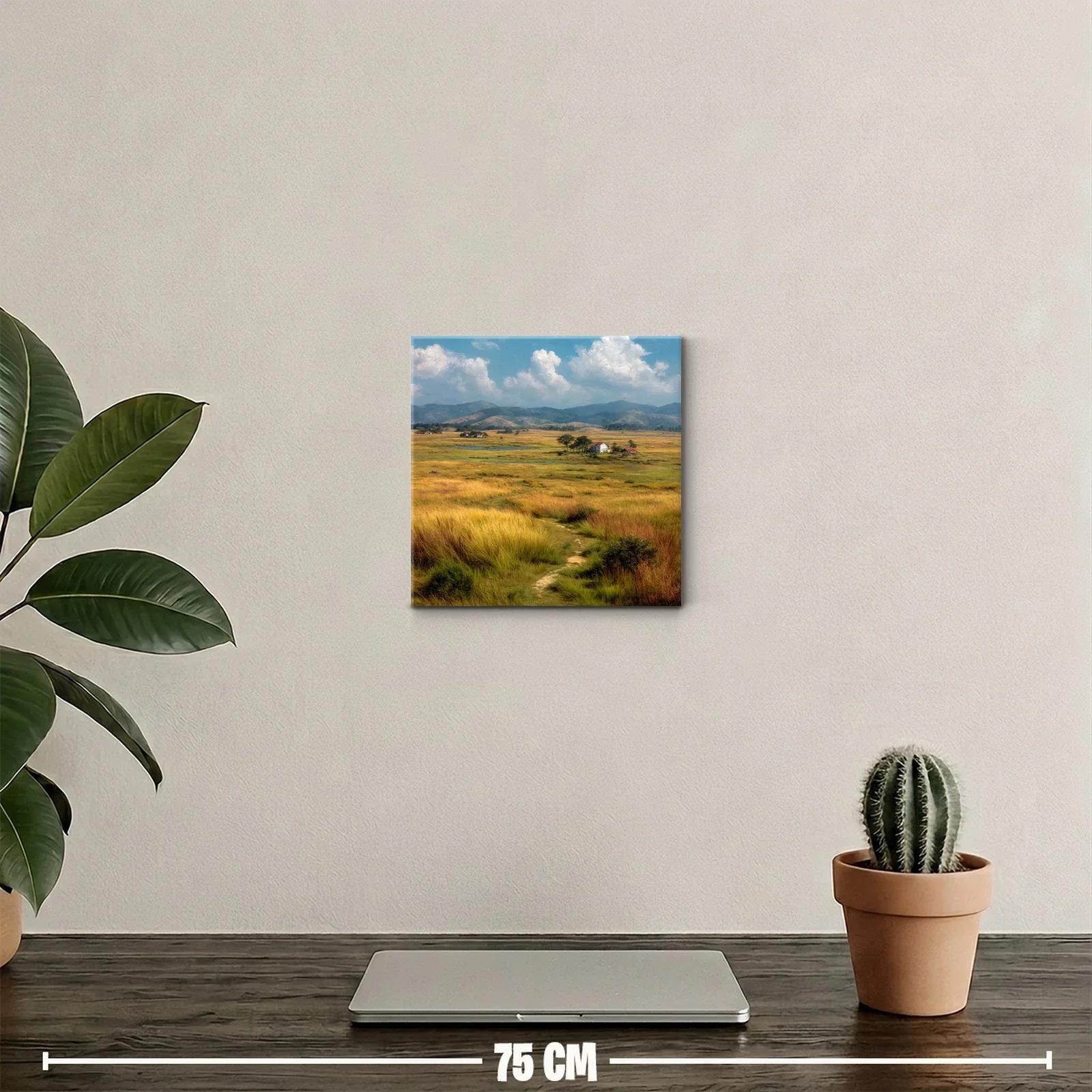 Paisaje campestre con praderas y cielos azules — miniatura 2