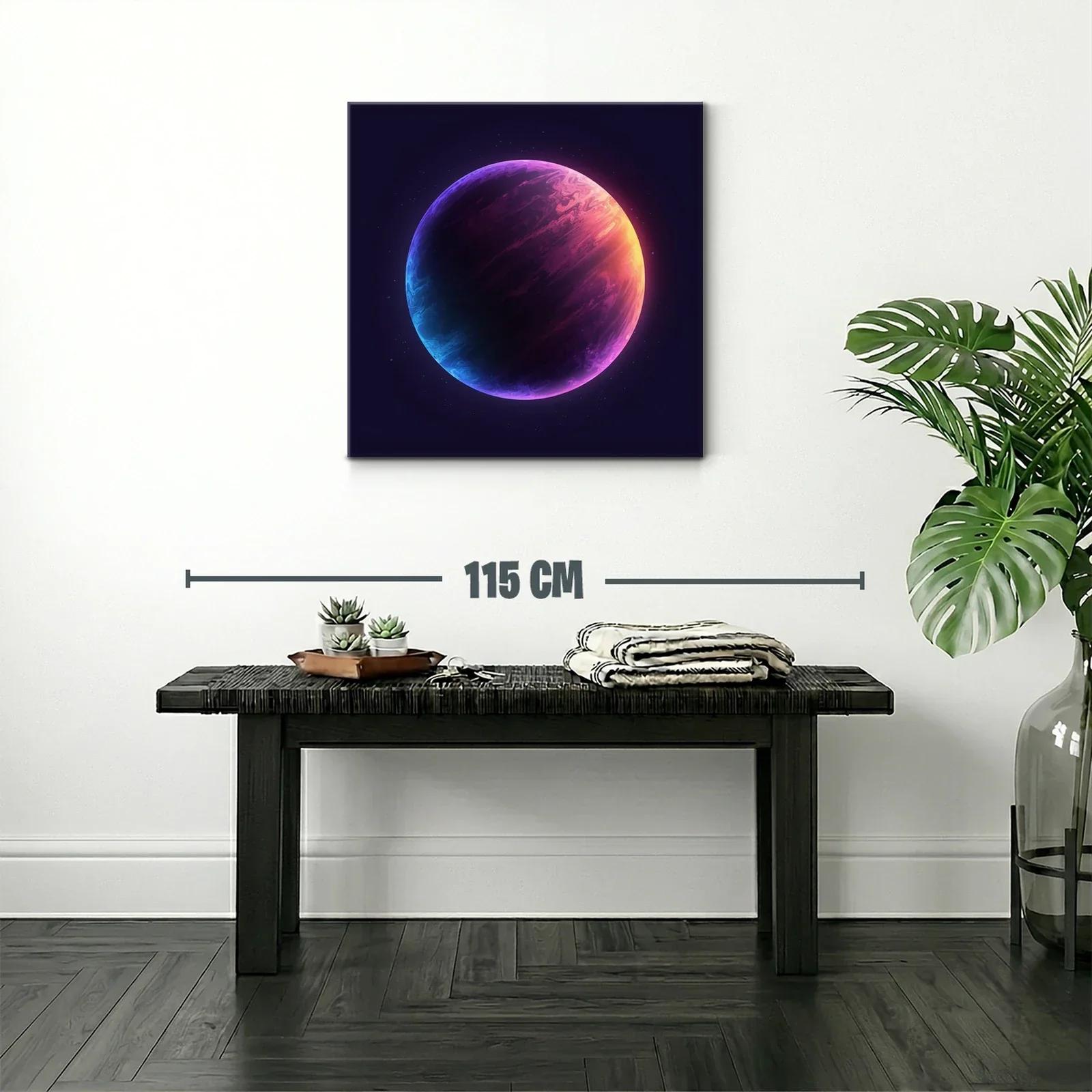 Planeta brillante con tonos púrpura y azul cósmico — miniatura 2