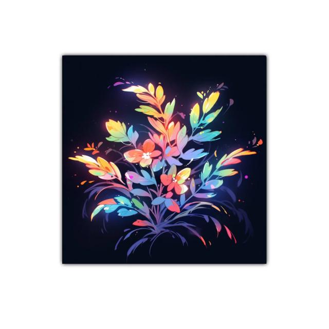 Ramo de flores vibrantes sobre fondo oscuro