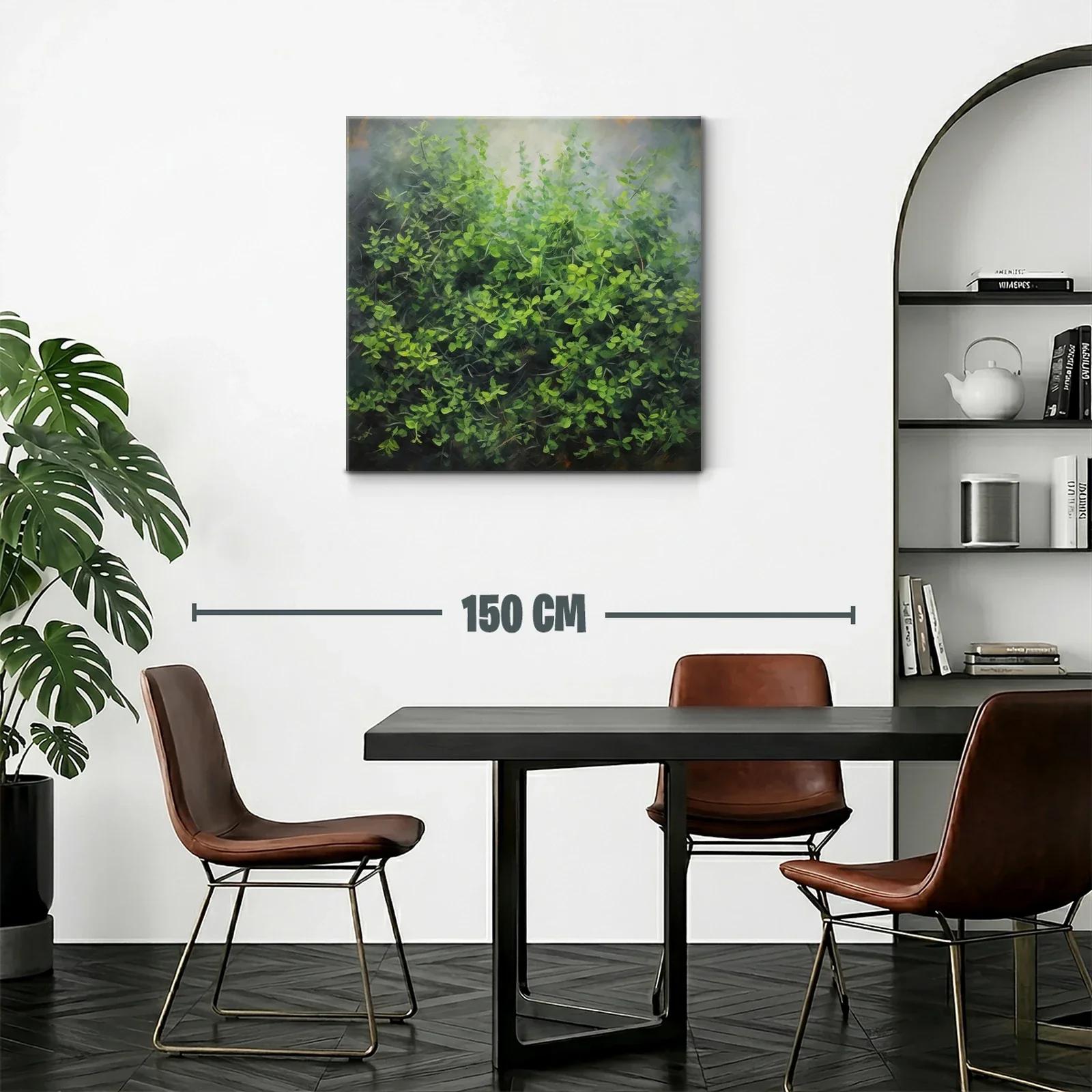 Cuadro con motivo de follaje verde vibrante para interiores naturales — miniatura 2